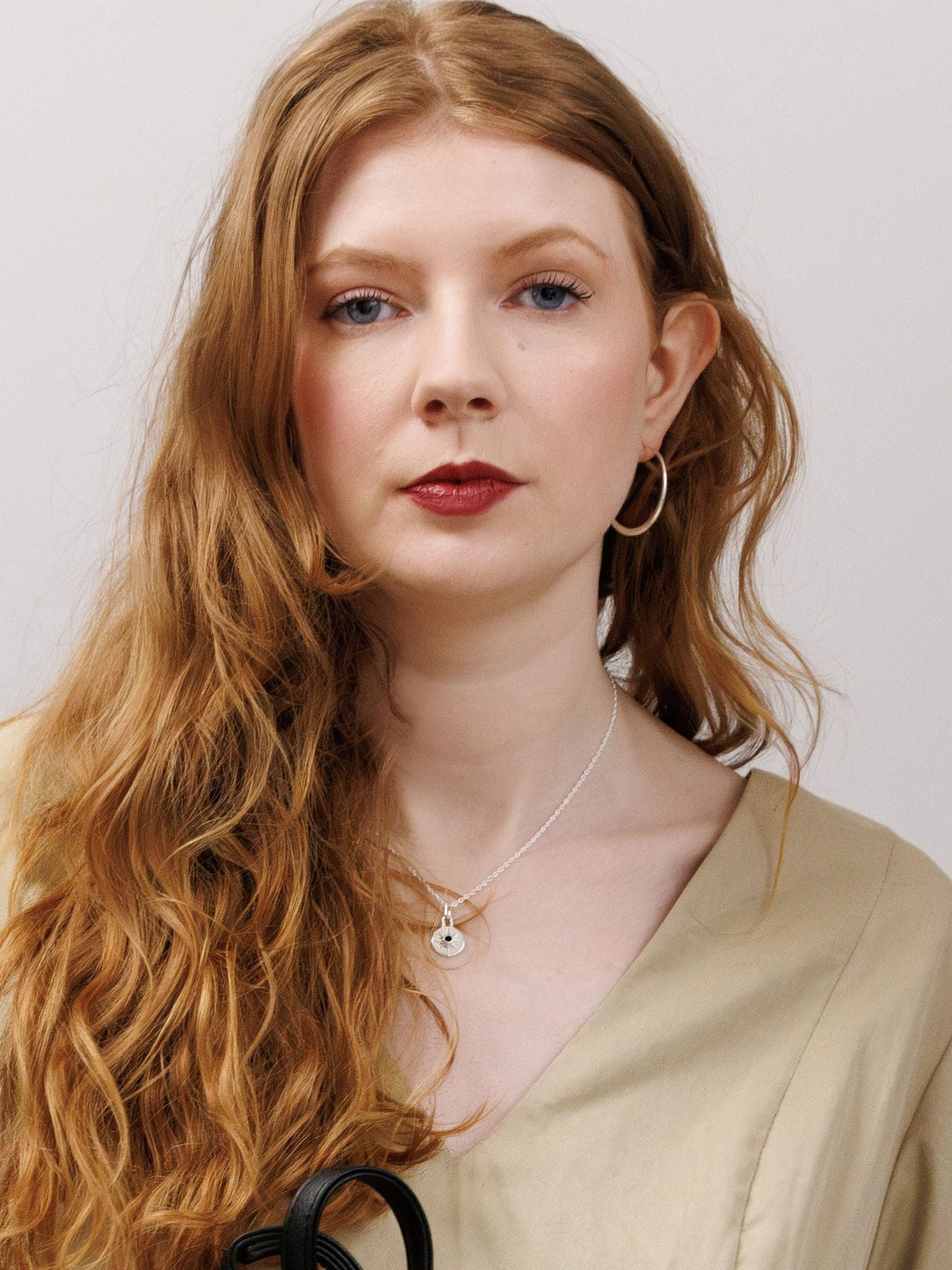 Sterling Silver Onyx Mini Necklace 16" - Astrid | No More Nobody