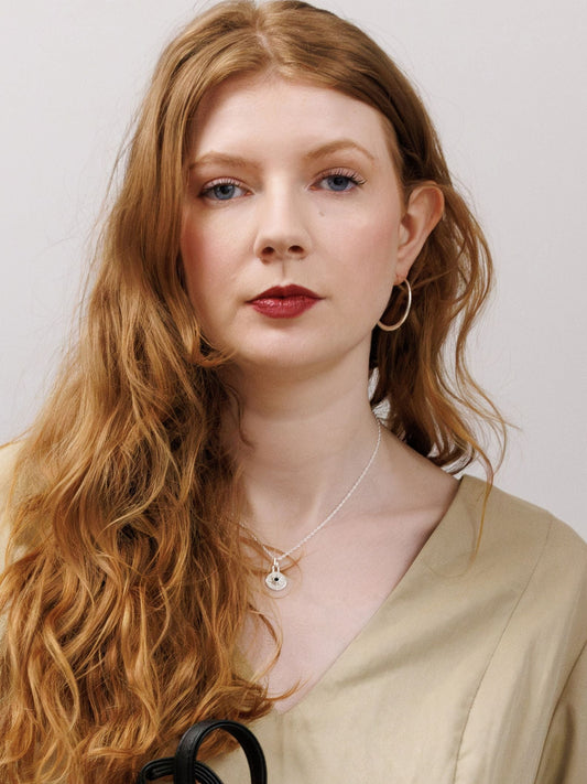 Sterling Silver Onyx Mini Necklace 16" - Astrid | No More Nobody