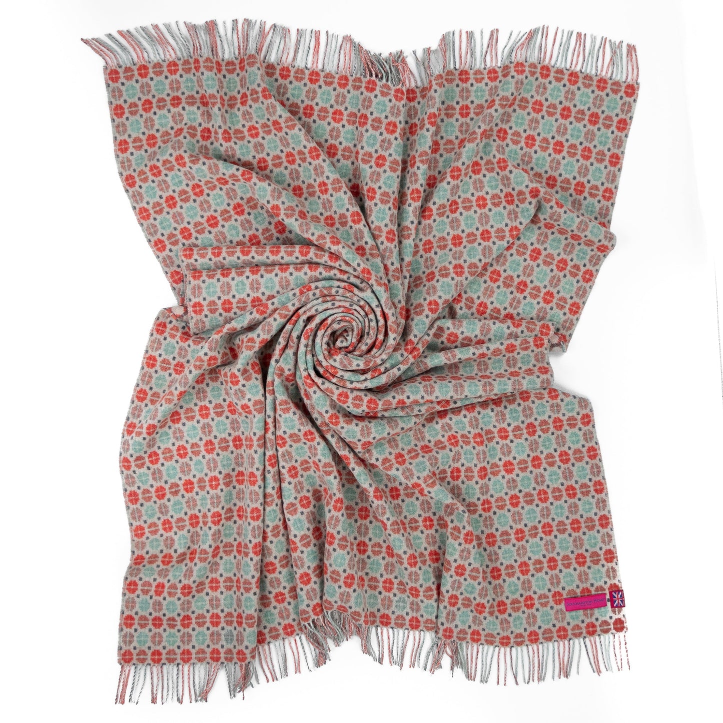 Southampton Home Merino Wool Medallion - Melon
