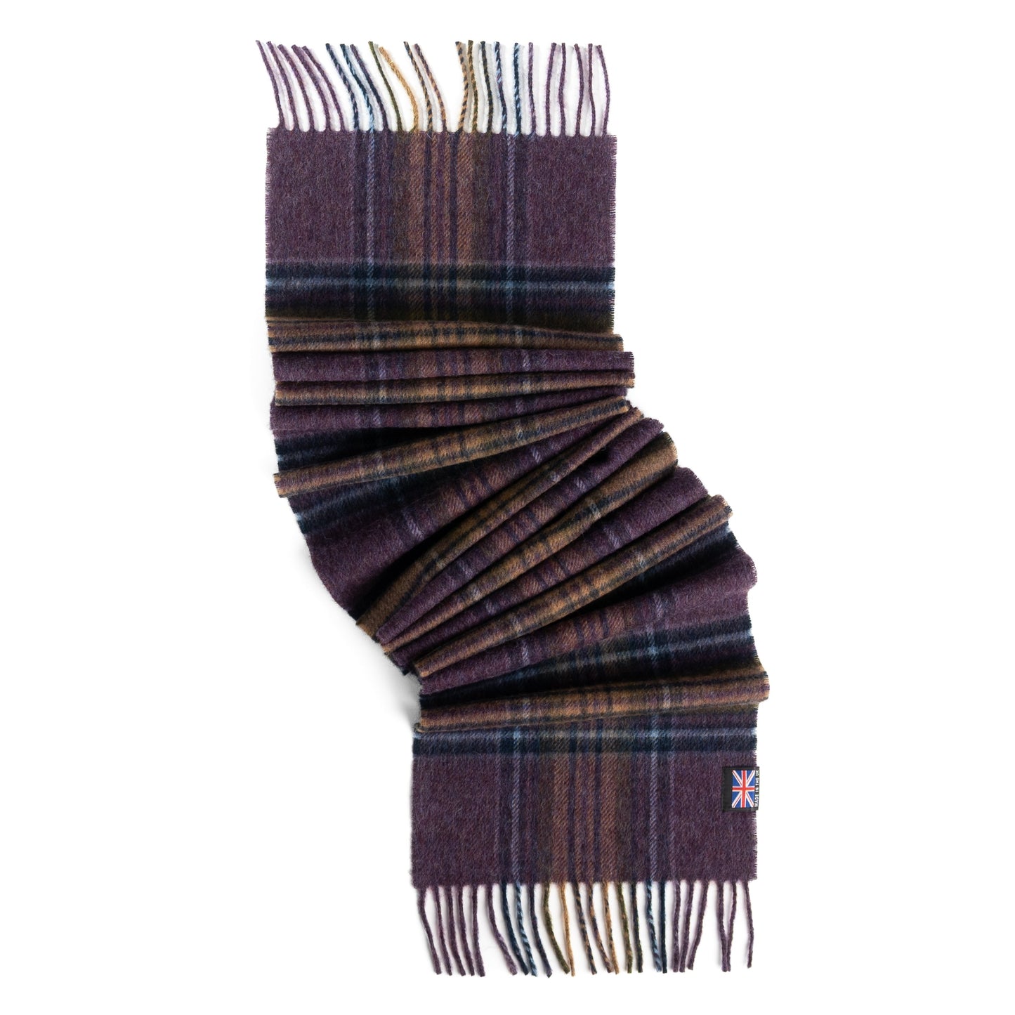 Prince of Scots Fringed Merino Wool Scarf (Heather Stewart)