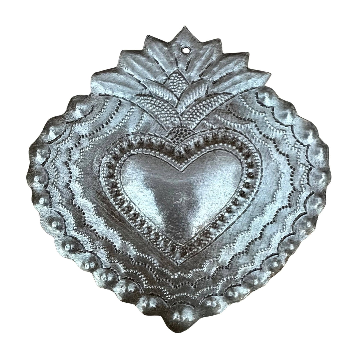 Haitian Metal Heart Wall Decor Handmade Fair Trade Folk Art