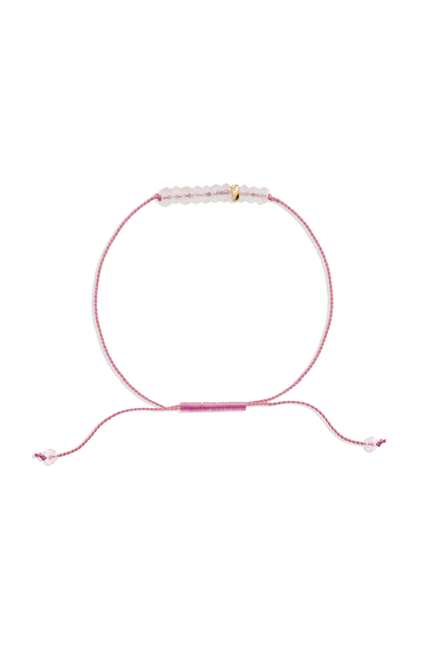 The Energy Project - Love Bracelet – Rose Quartz & Solid 14K Gold Bead