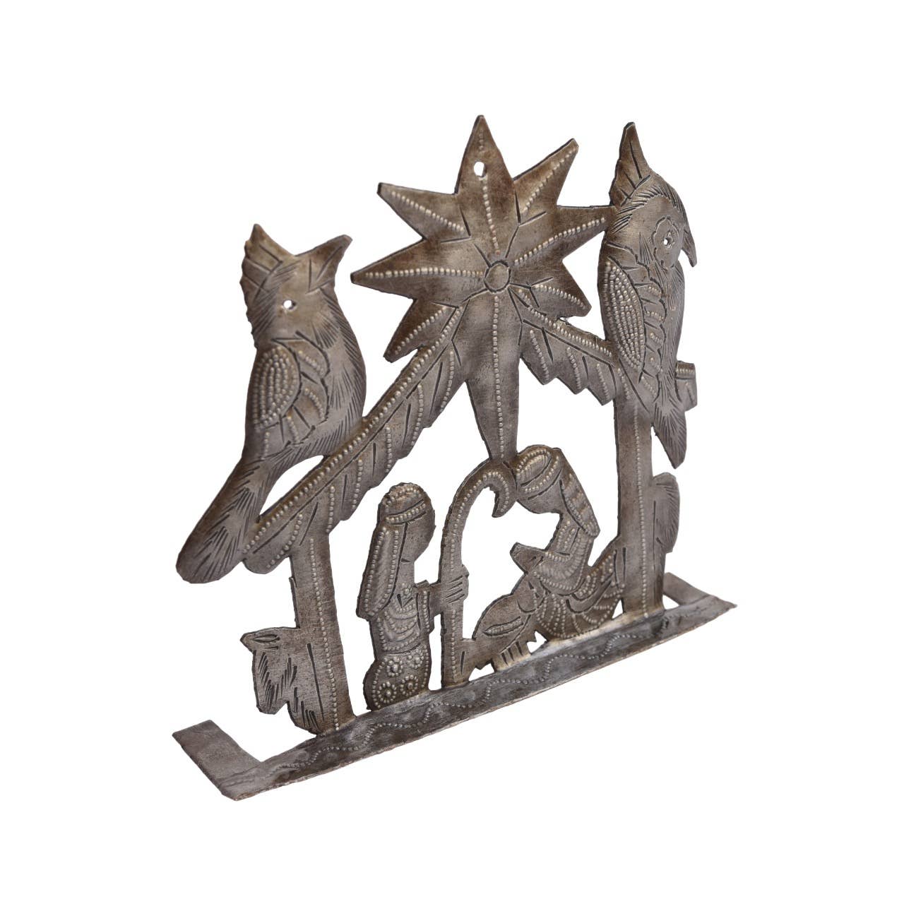 Haitian Metal Mini Standing Nativity Scene