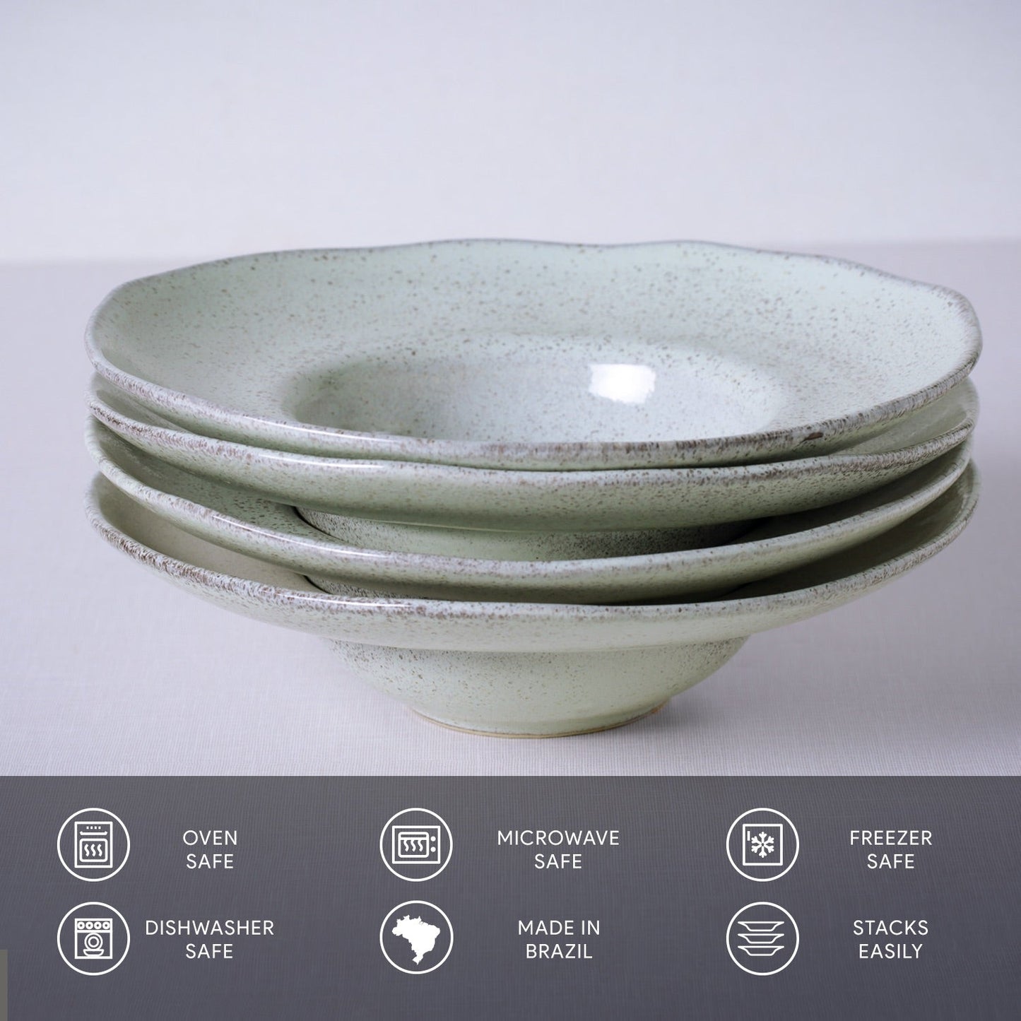 Deep Rim Plate Set of 4