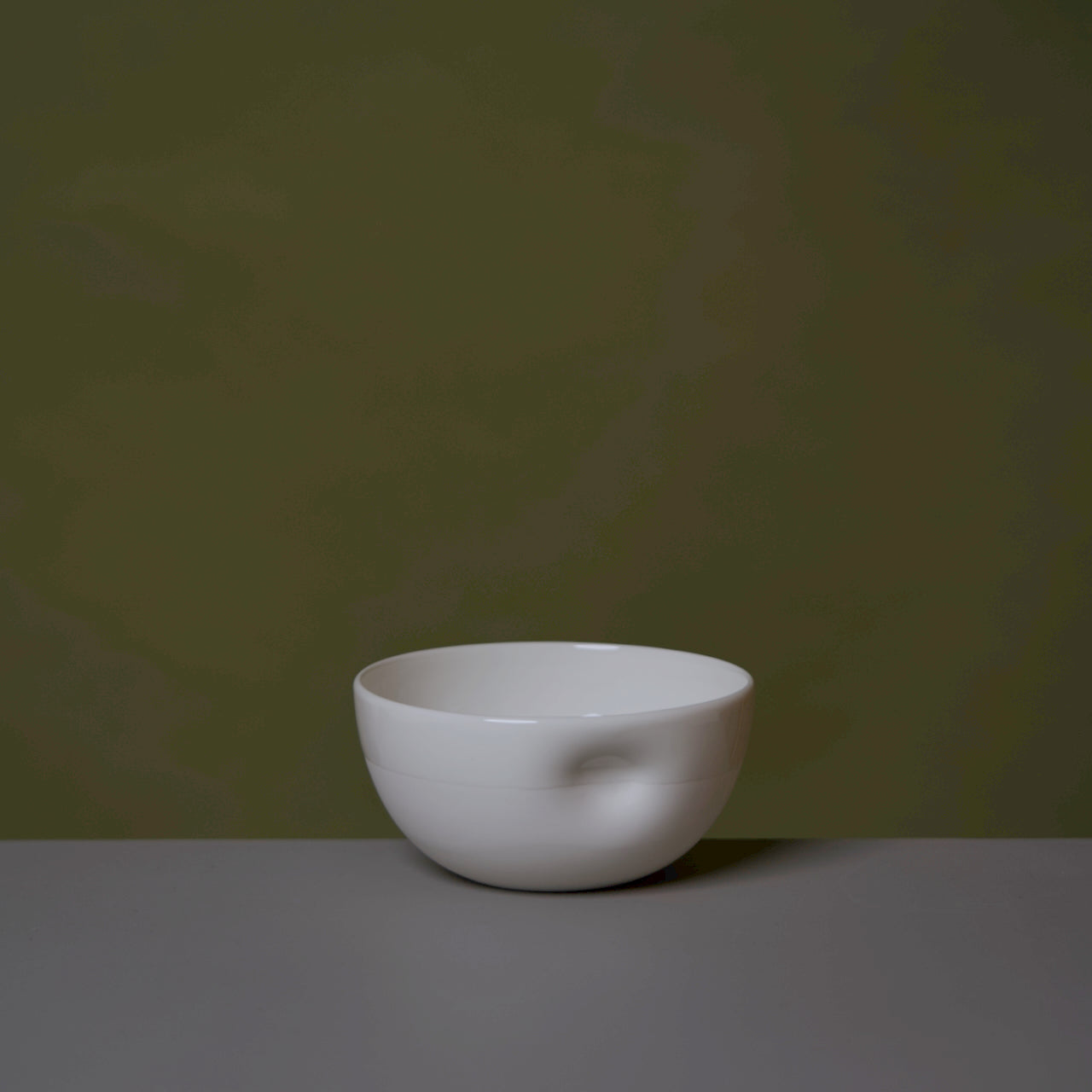 Unique Series Thumb Print Porcelain Bowl - bisque