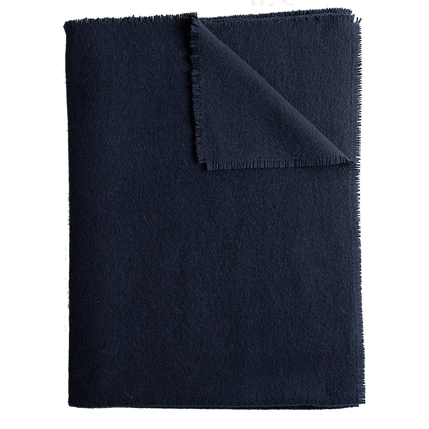 Boucle Extra Fine Merino Wool Throw - Midnight Blue