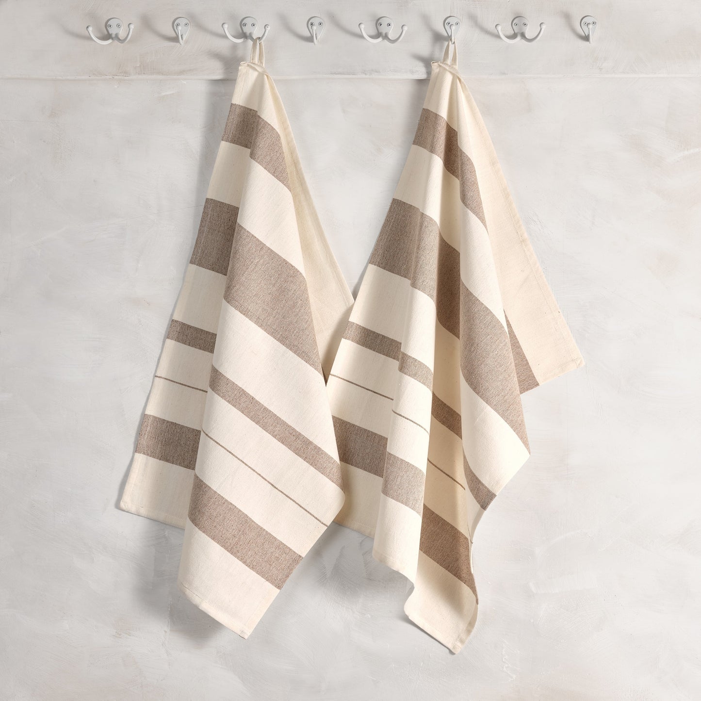 Cotton Kitchen Towel | Handwoven | Set of 2 | Artisan Made | Fair Trade | Field Stripe