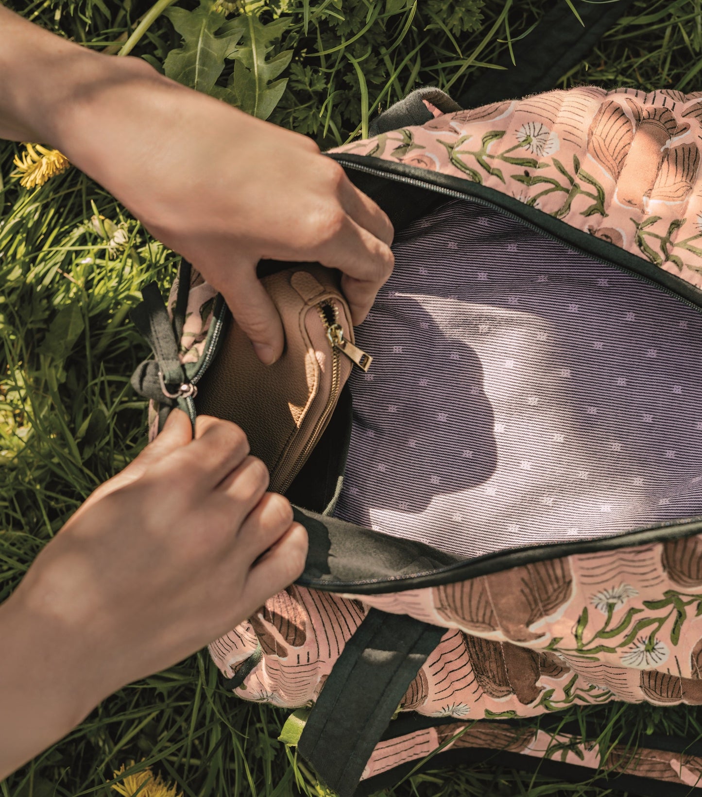 Peregrine Block Print Weekender Bag