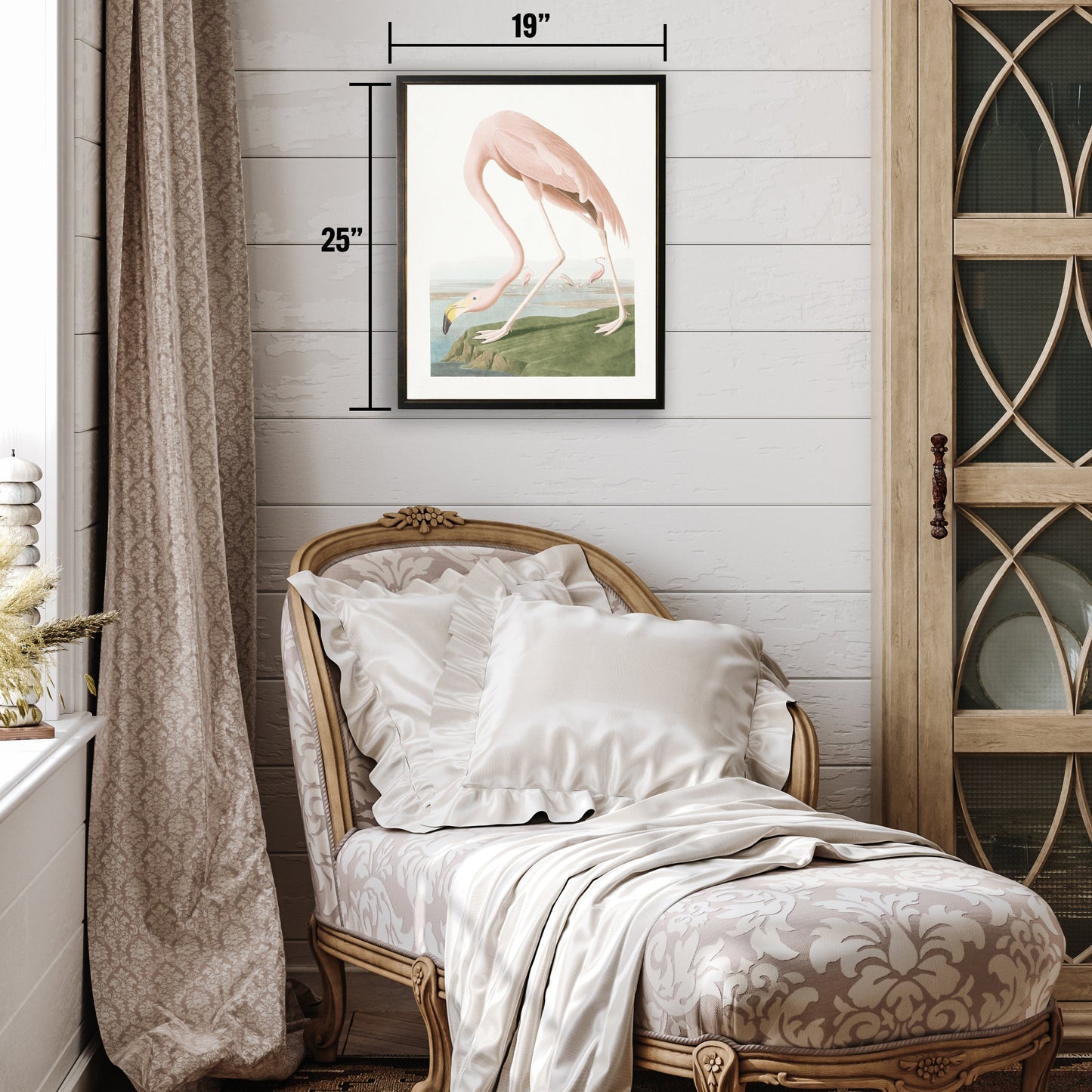 Flamingo in Black and Copper Frame