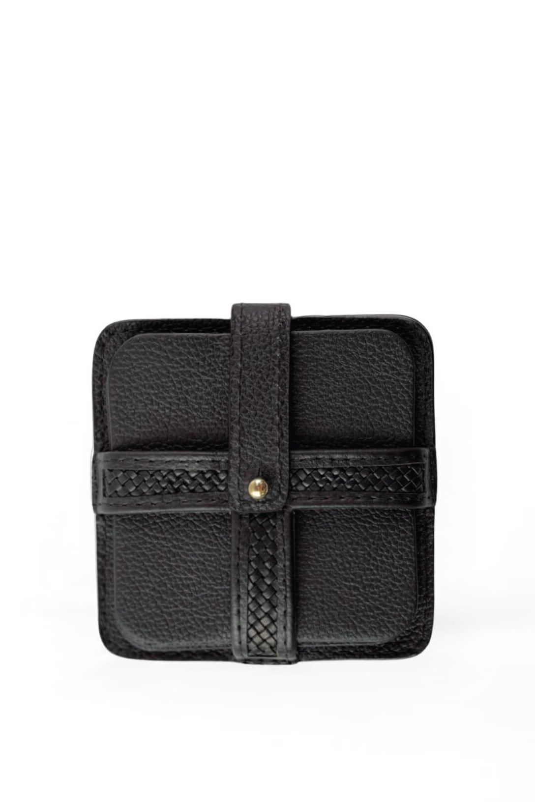 Woven Square Coasters  (Set of 4 with Holder)