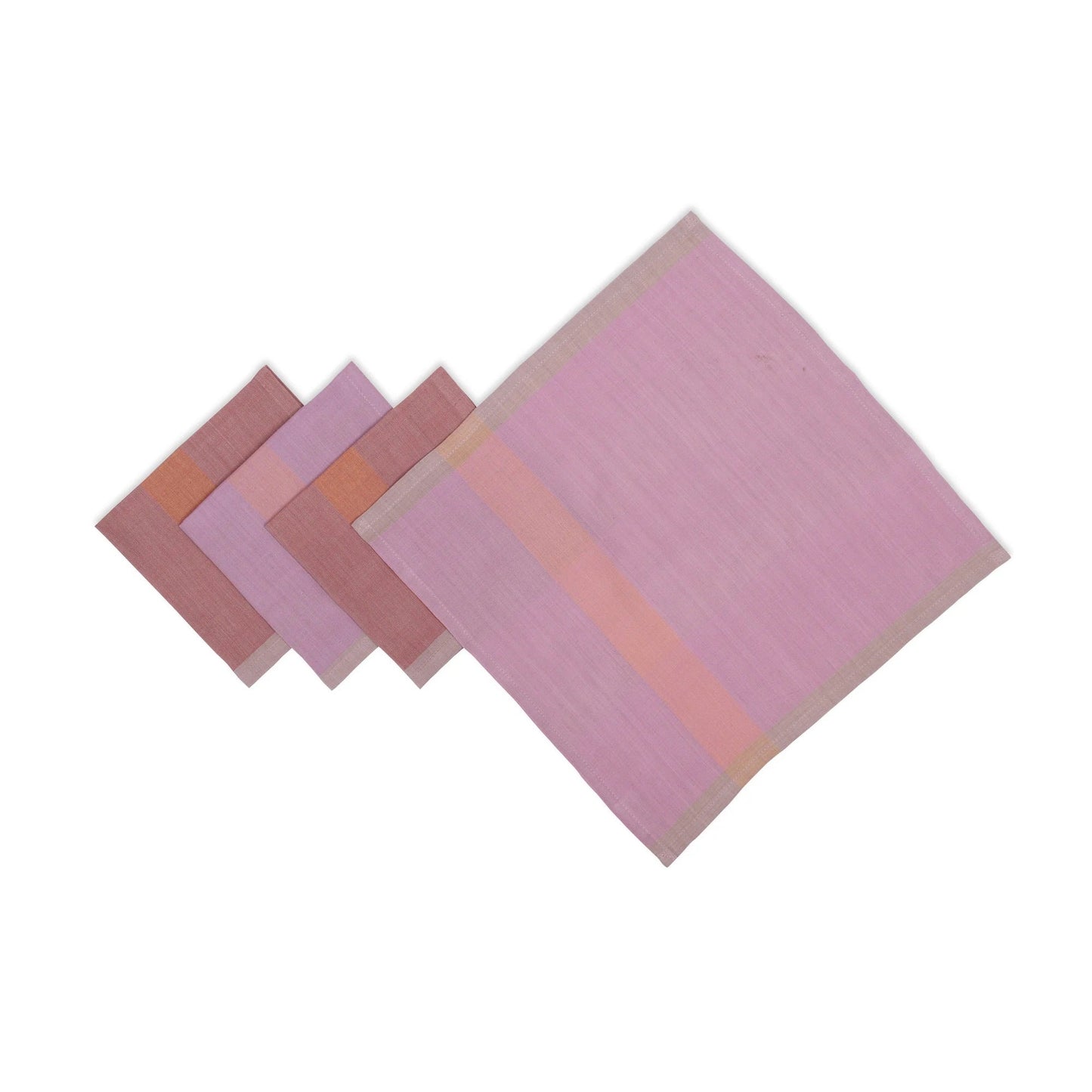 Handwoven Cotton Napkins, Set of 4 | 16" × 16" | Fair Trade | Harmonic