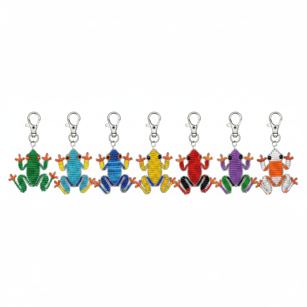 Tree Frog Keyring (Set of 6)