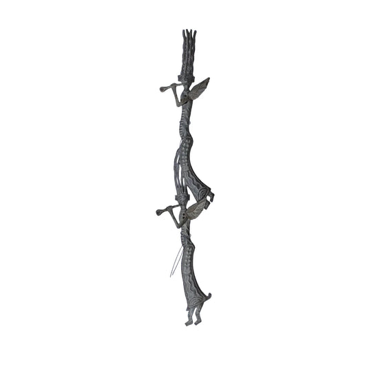 Handcrafted Haitian Metal Wall Art, Stacked Whimsical Angels