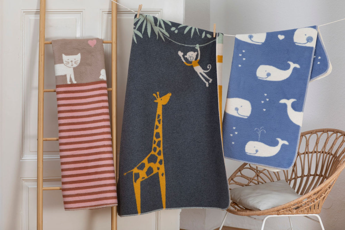 MAJA Baby Blanket Organic "Whales Allover"