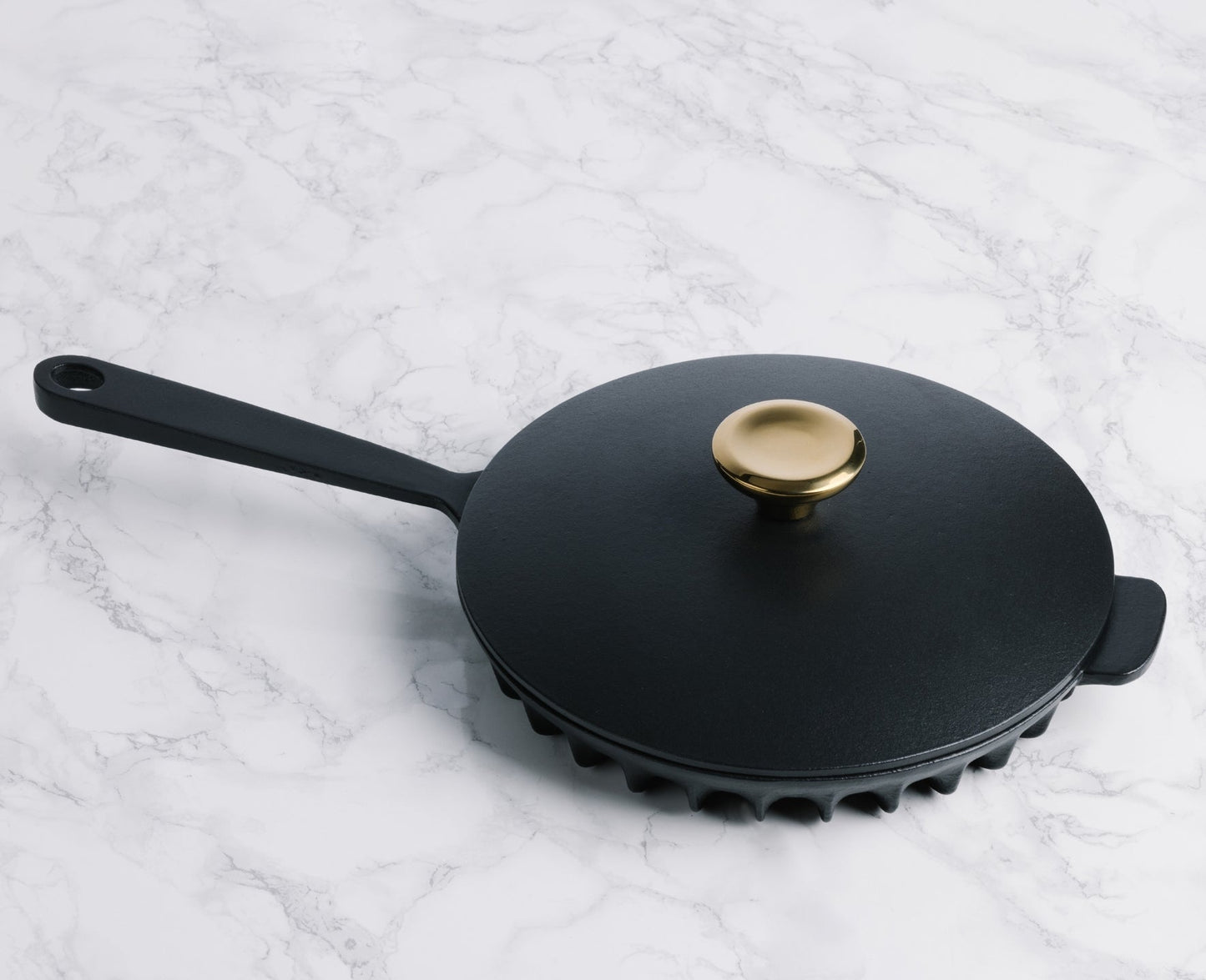 FIREUP Rapid Heat Enameled Cast Iron Caviar Black Frying Pan, 10 In.