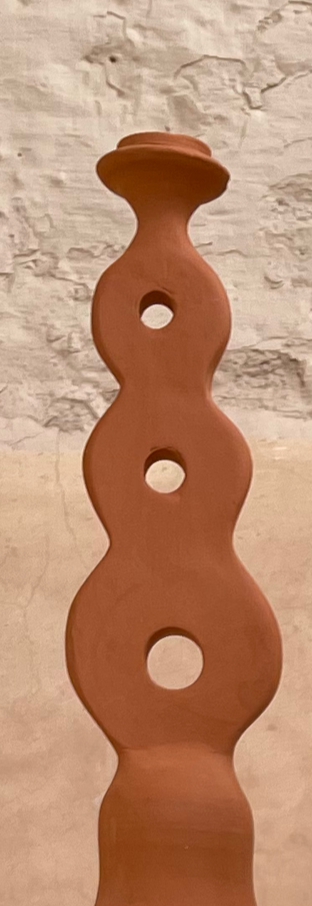 Moroccan Unglazed Terracotta Candle Holder - Infinity