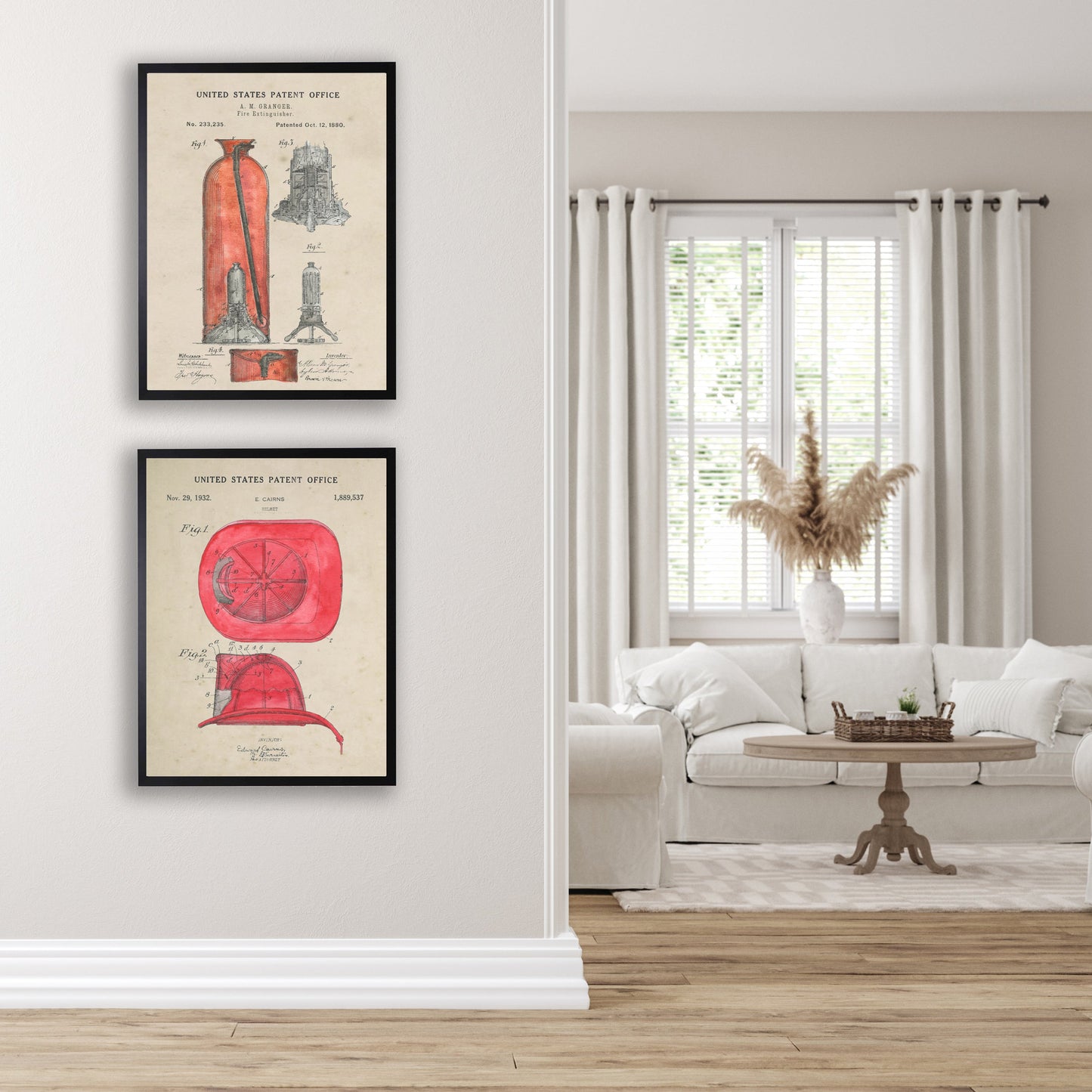 Fire Extinguisher Patent in Black Frame