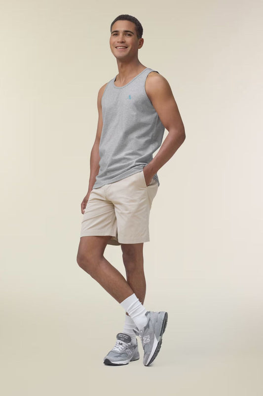 Camiseta tirantes orgánica - Gris Jaspeado