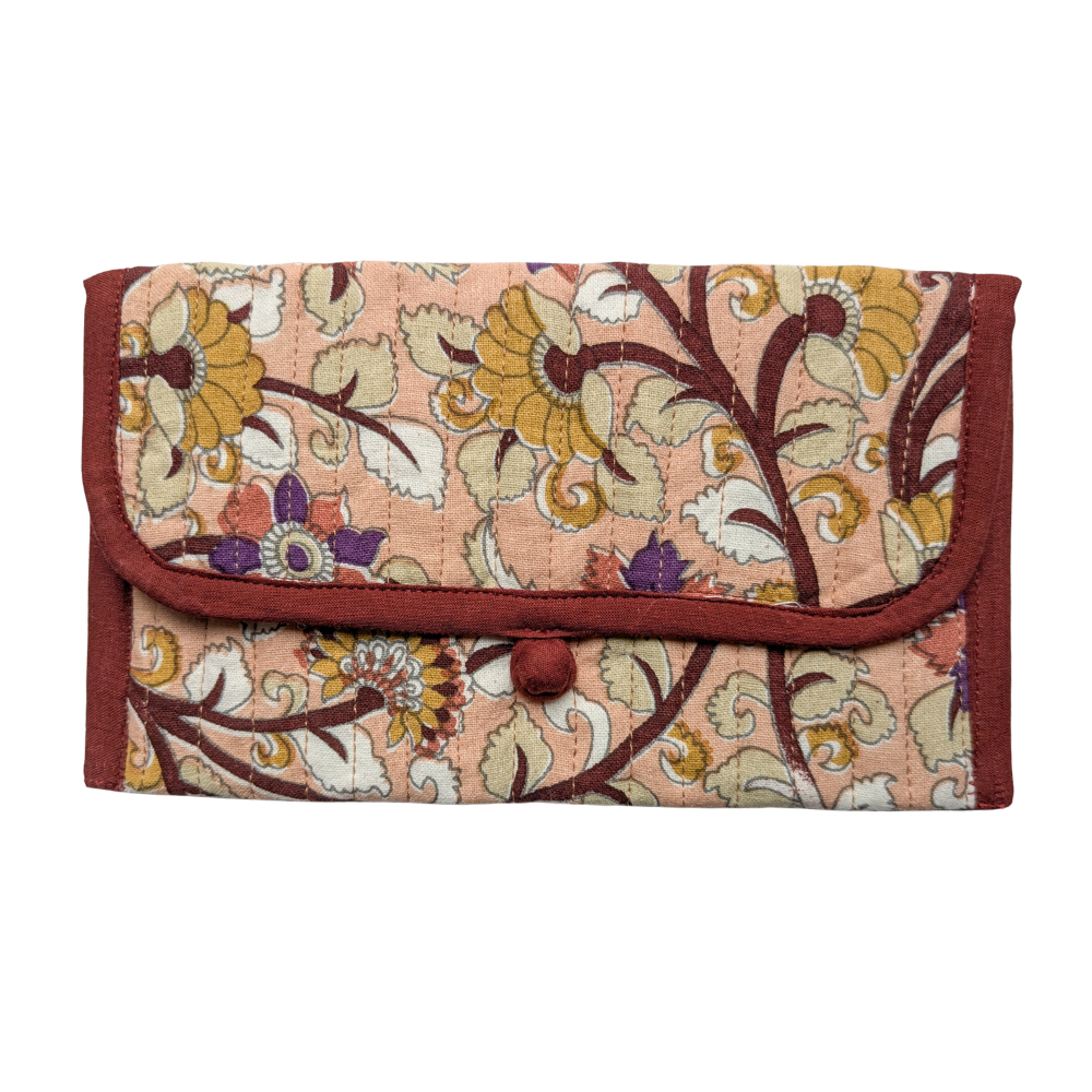 Quilted Block Printed Cotton Pouches