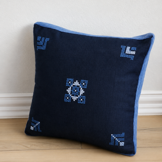 Feathers Pillow Cover - Blue