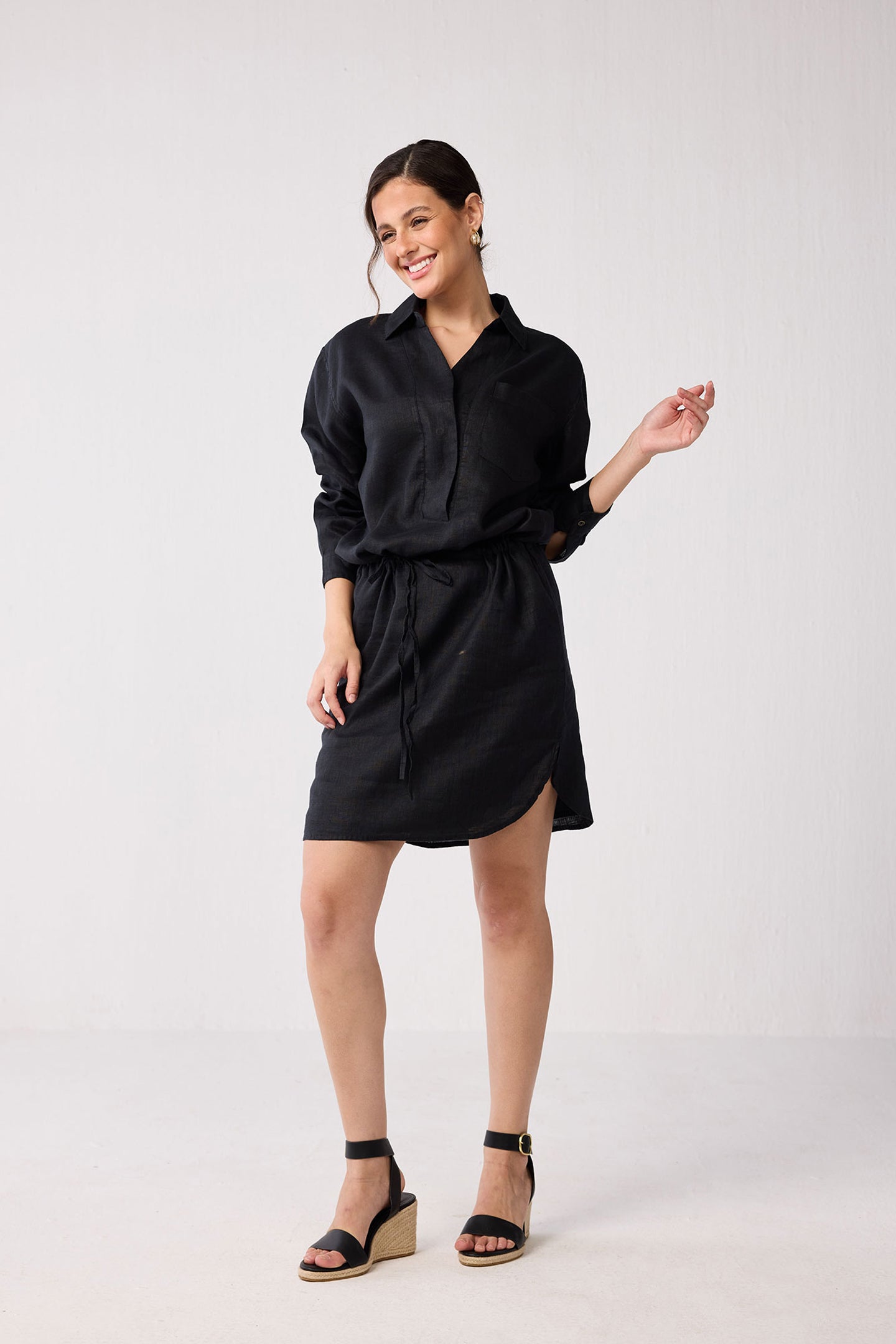 Meet me by the Cliff Dress in Black