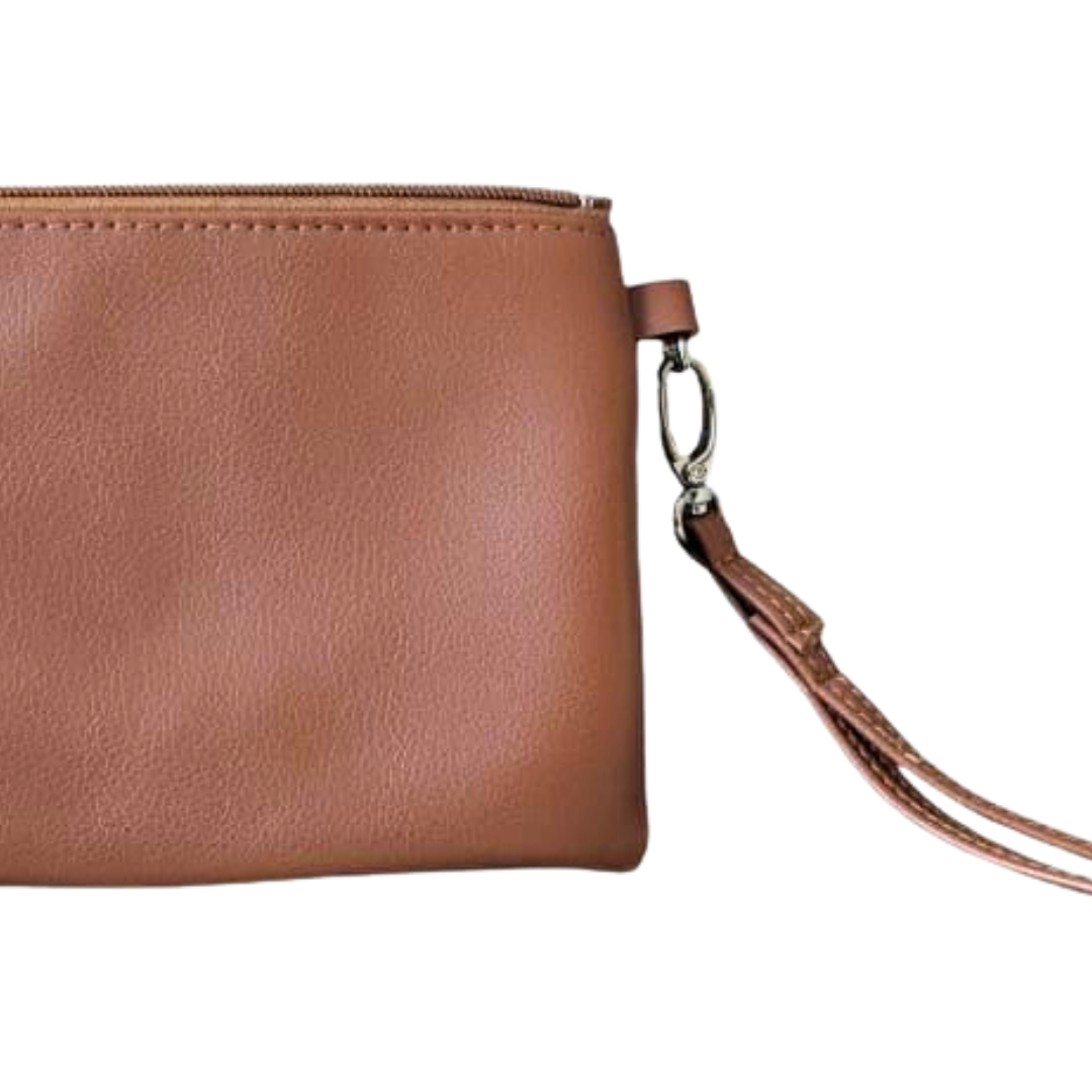Flowers Clutch - Dark Brown