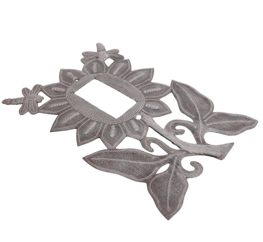 Flower Rocker Outlet Cover Handmade Haiti Recycled Metal