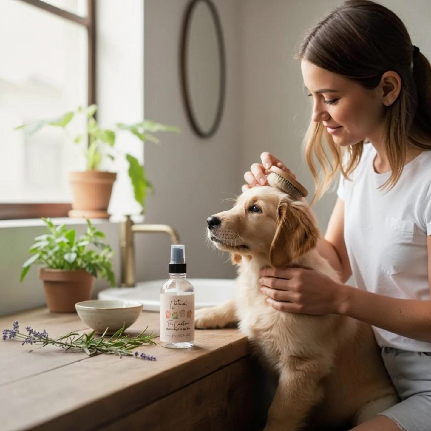 Natural Pet Care Kit | Organic Dog Shampoo, Paw Balm & Fur Conditioning Spray