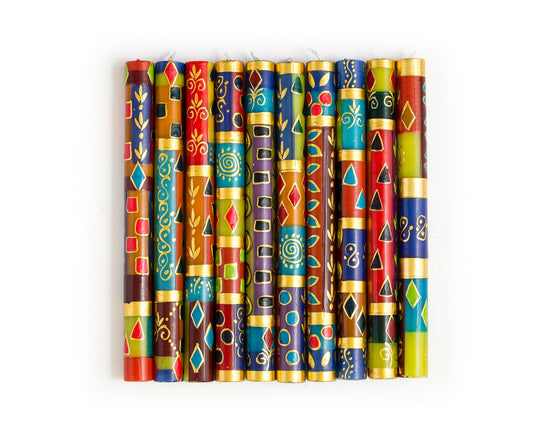 African Mineral Painted Candles