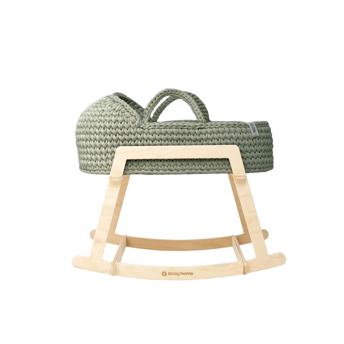 Doll Moses Basket w/Rocking Stand