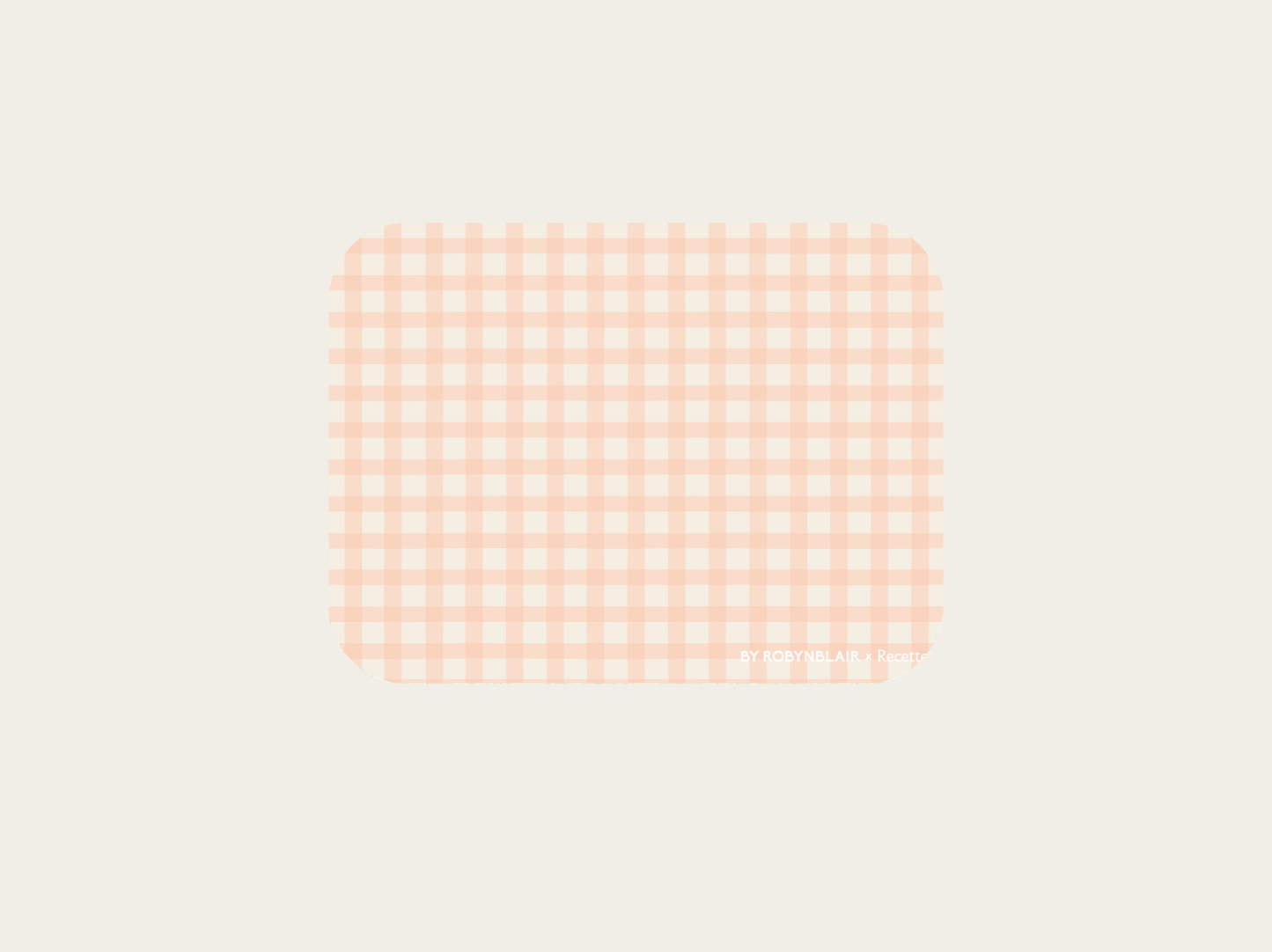 2 Placemats | Coral Gingham |  by robynblair x Recette