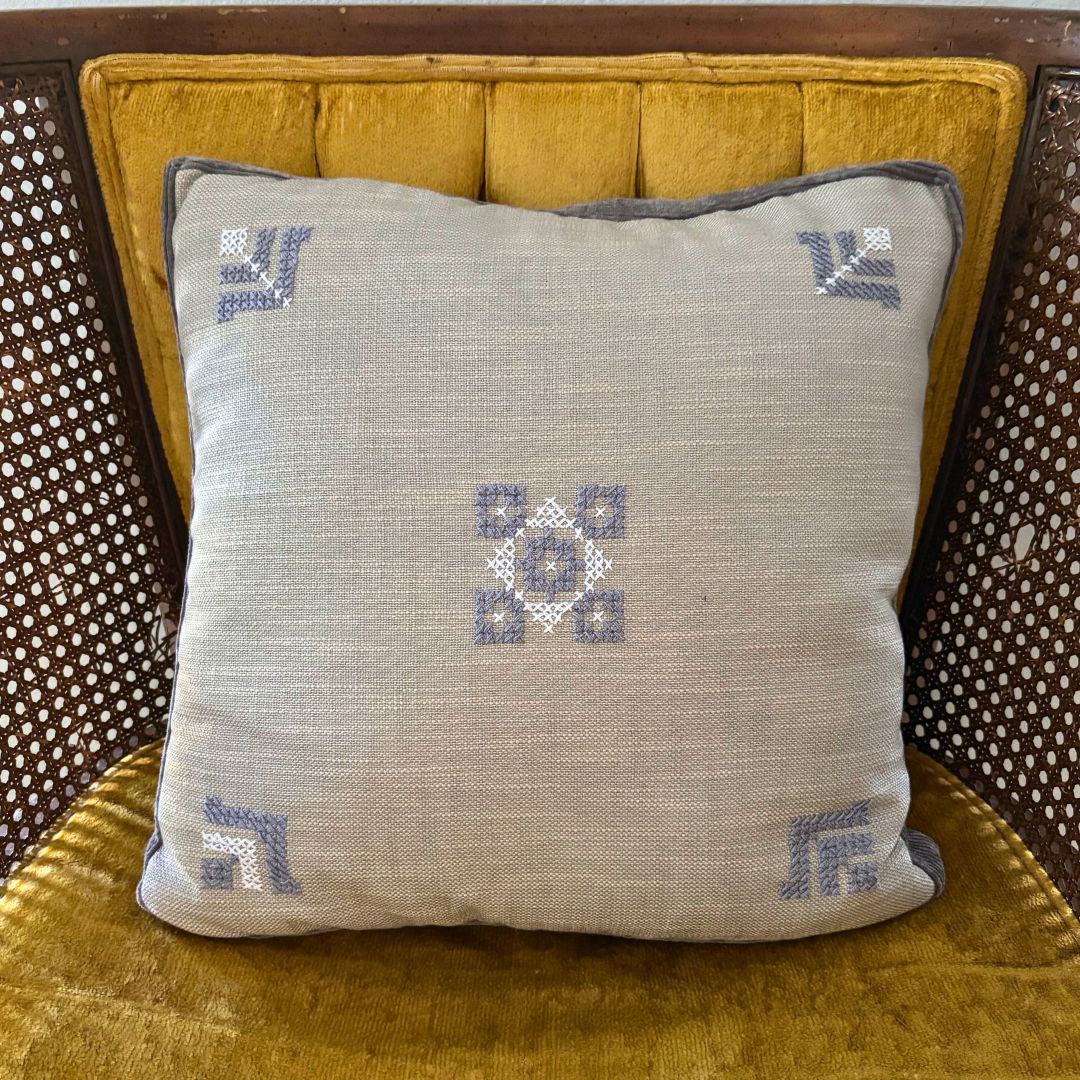 Feathers Pillow Cover - Gray