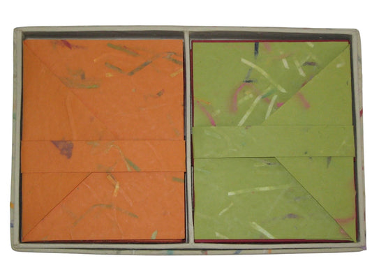Boxed Notecards with Envelopes | Recycled Cotton Paper | DIFFERENT STROKES (Set of 16)