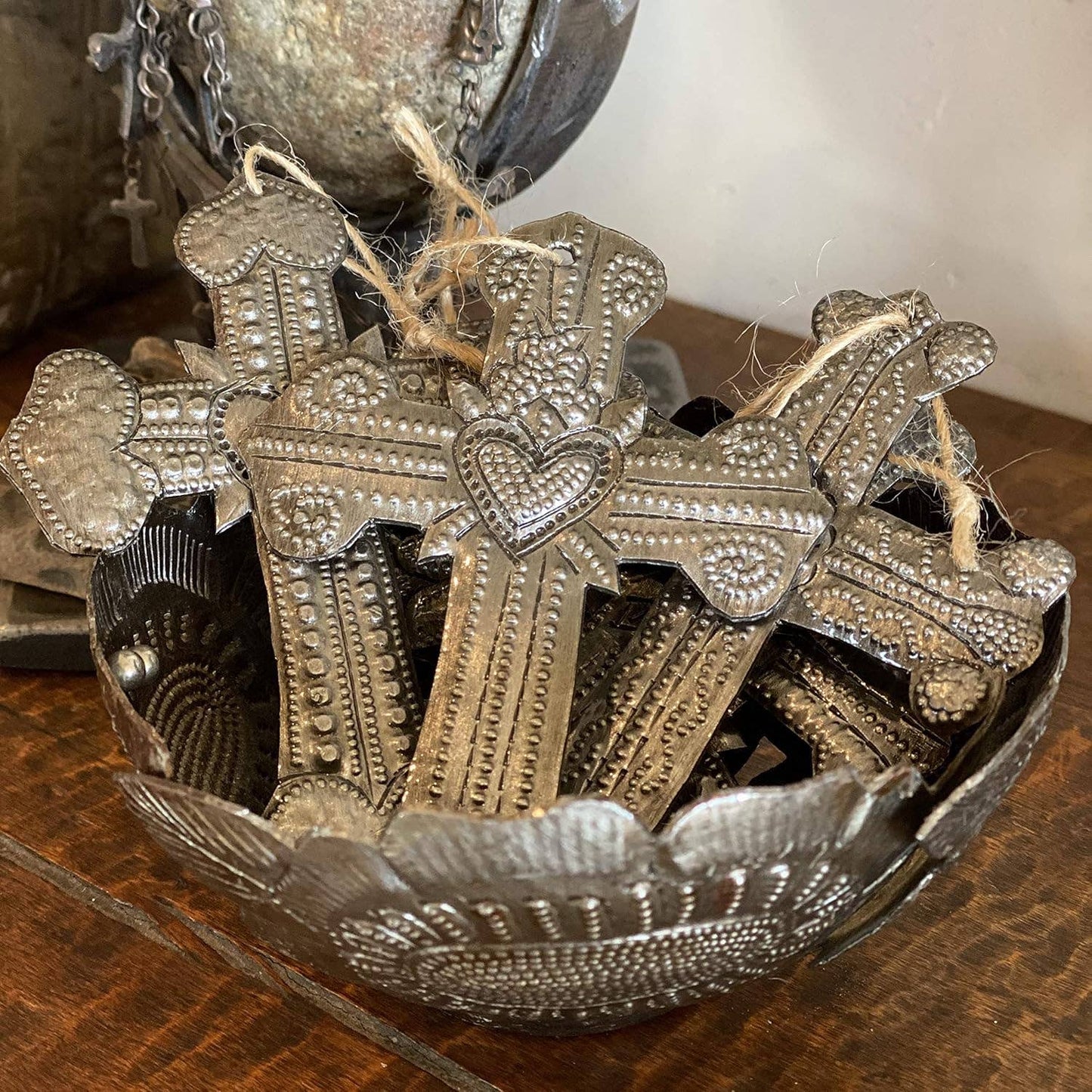 Milagro Crosses Set of 6, Sizes and Styles Vary, Recycled