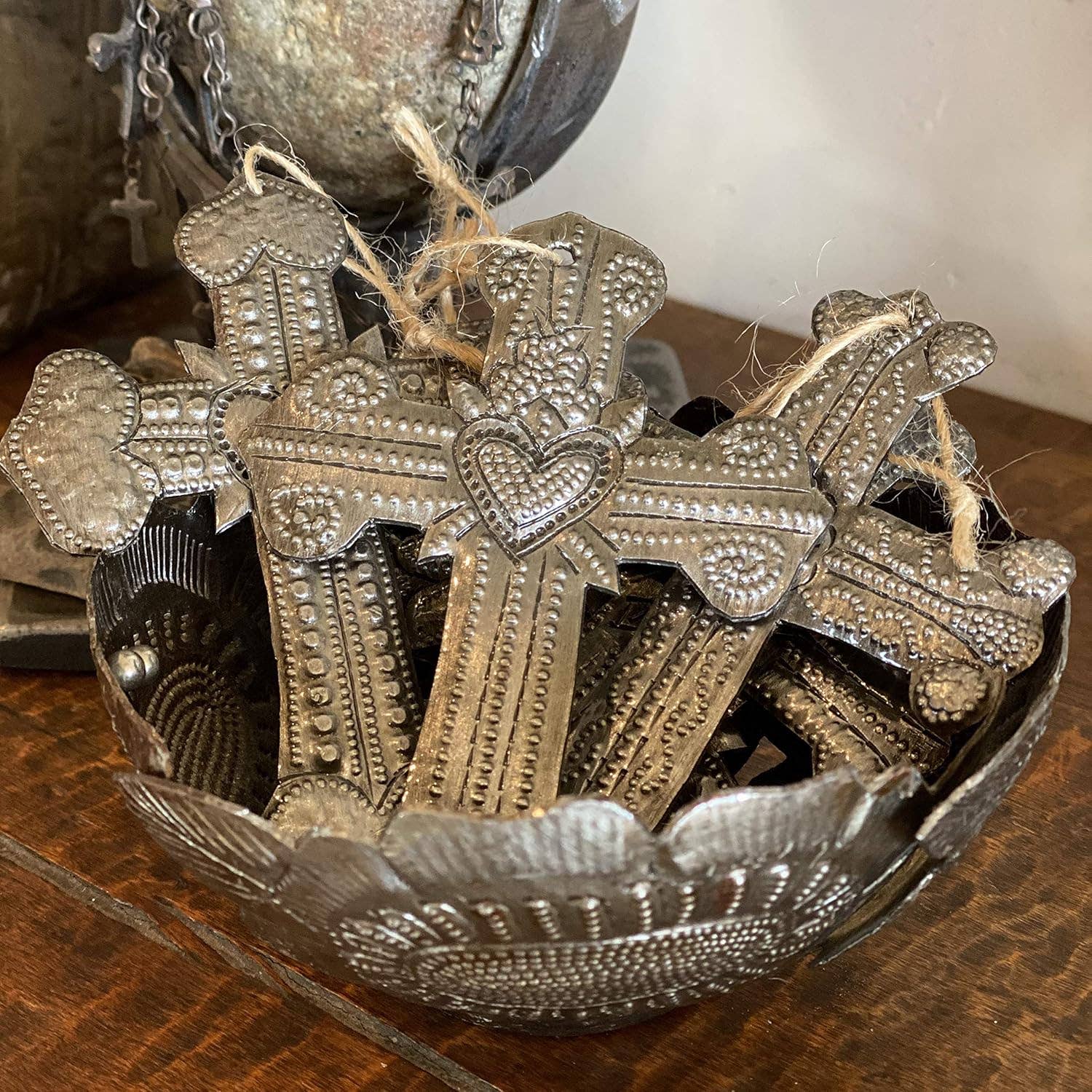 Milagro Crosses Set of 6, Sizes and Styles Vary, Recycled
