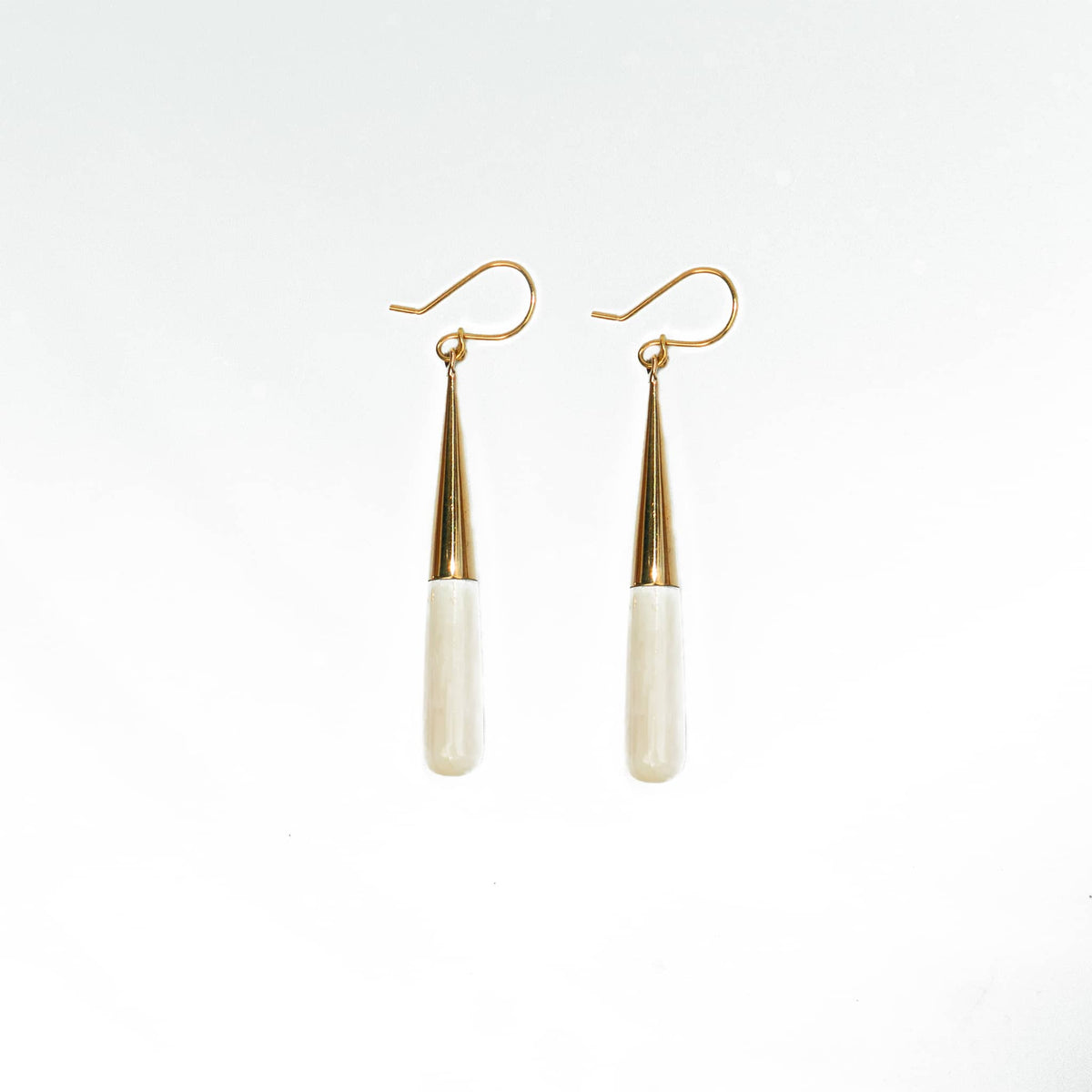 Brass & Horn Teardrop Earrings | Guru Everyday Dangles