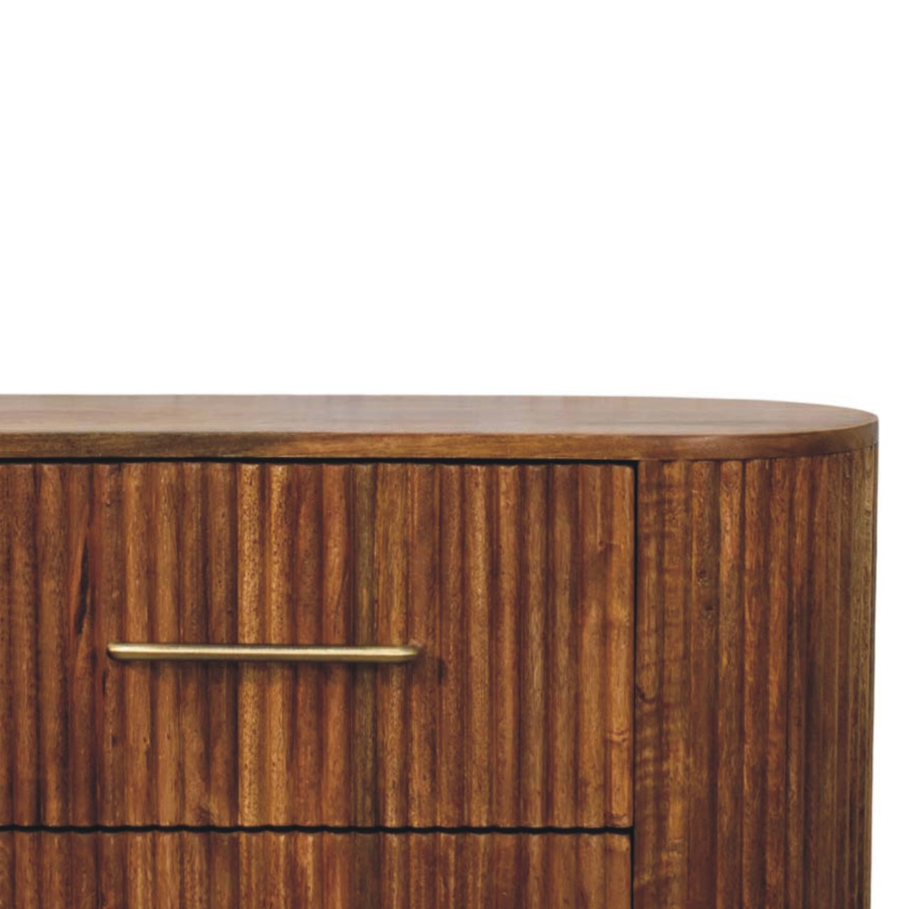 Solid Wood Ridgefront Chest – Amber Oak,6-Drawers