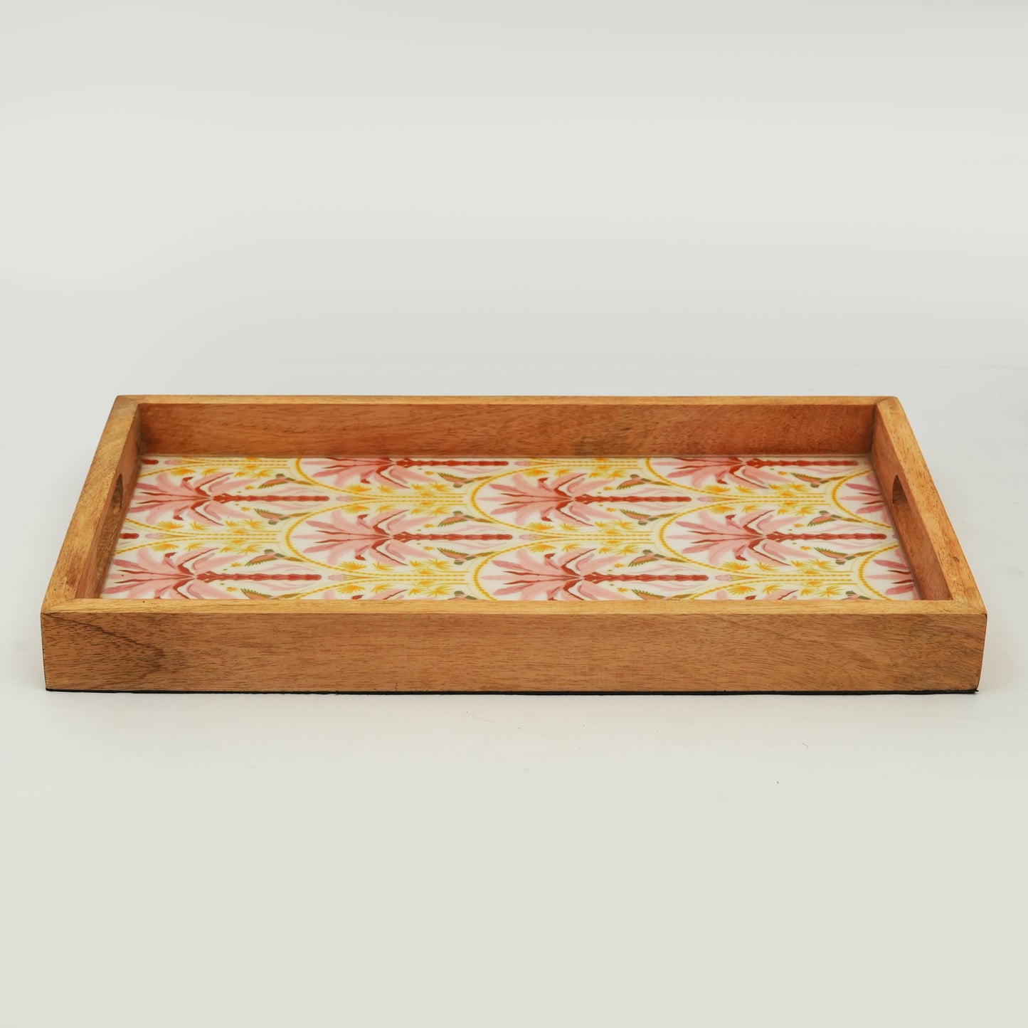 Pink Summer Serving Tray with Handles