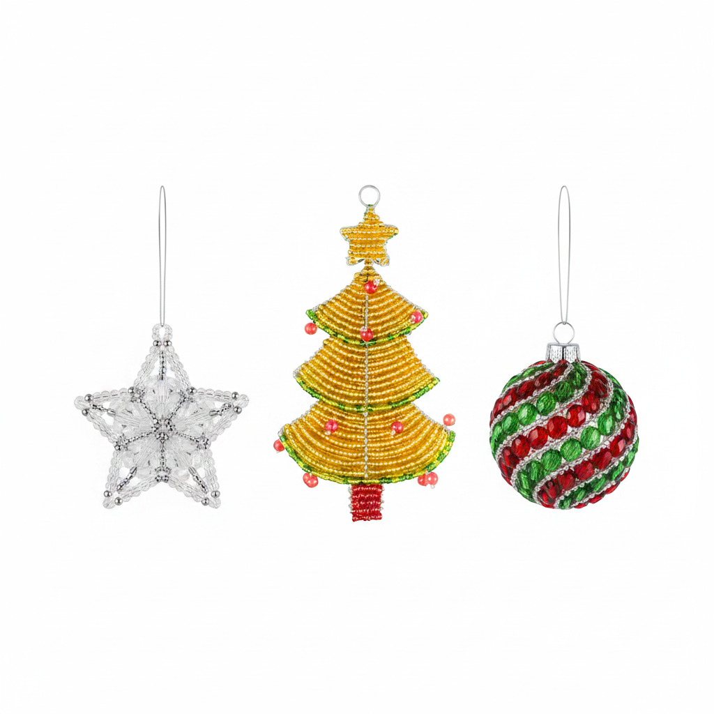 Christmas Tree With Star Ornament (Set of 3)