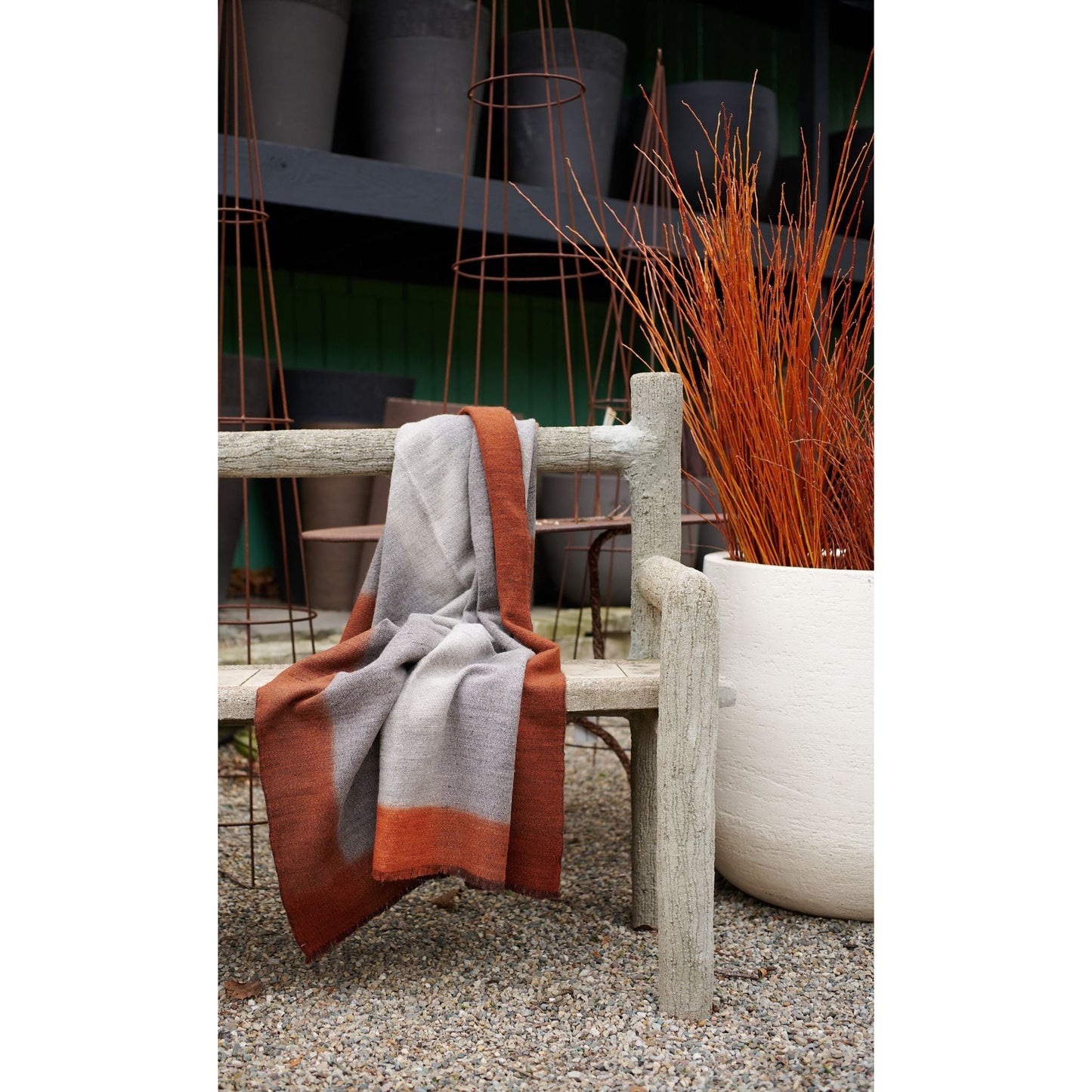 Simply Taupe Brown Gray Hand Spun Merino Handloom Throw