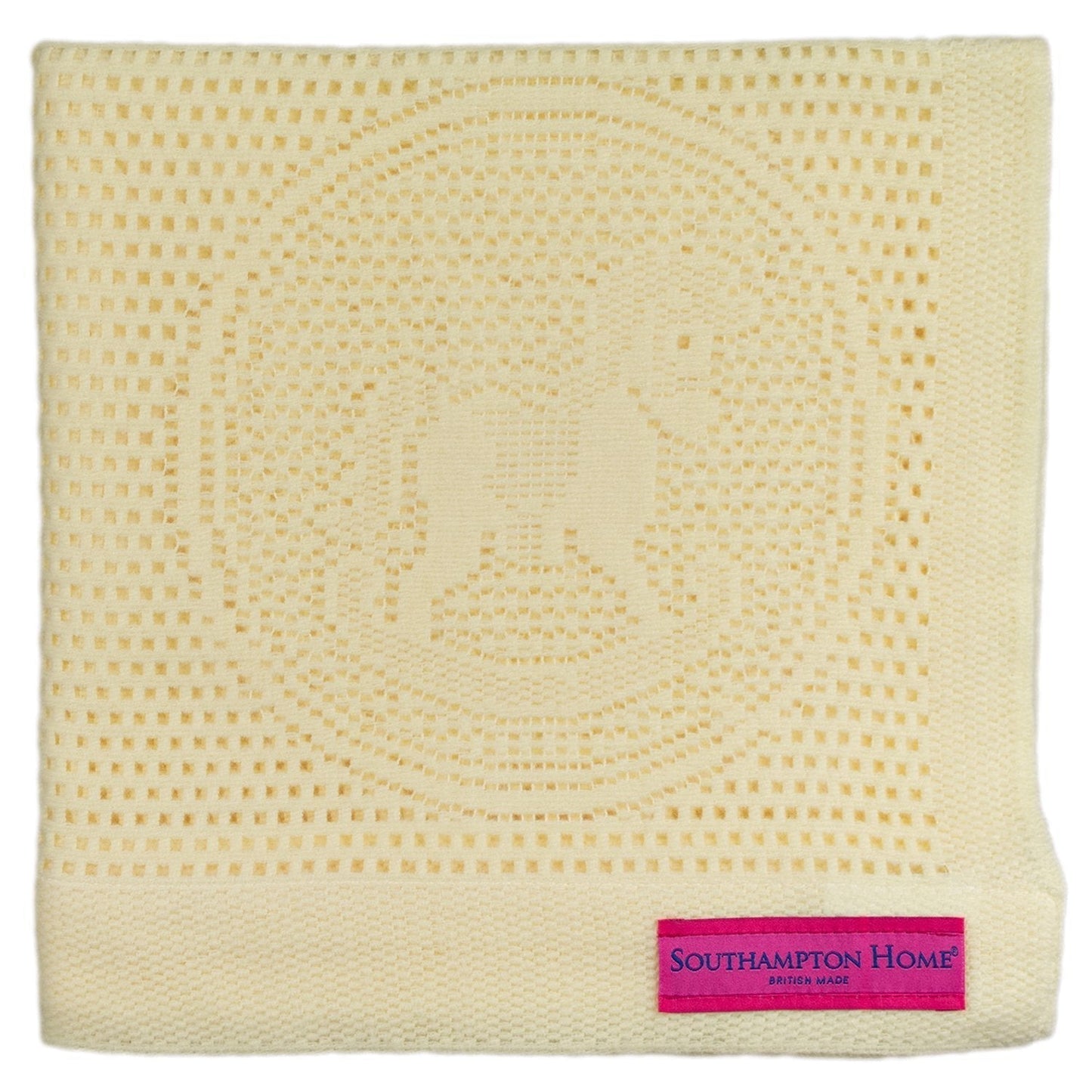 Southampton Home Lace Weave Rocking Horse Baby Blanket - Yellow