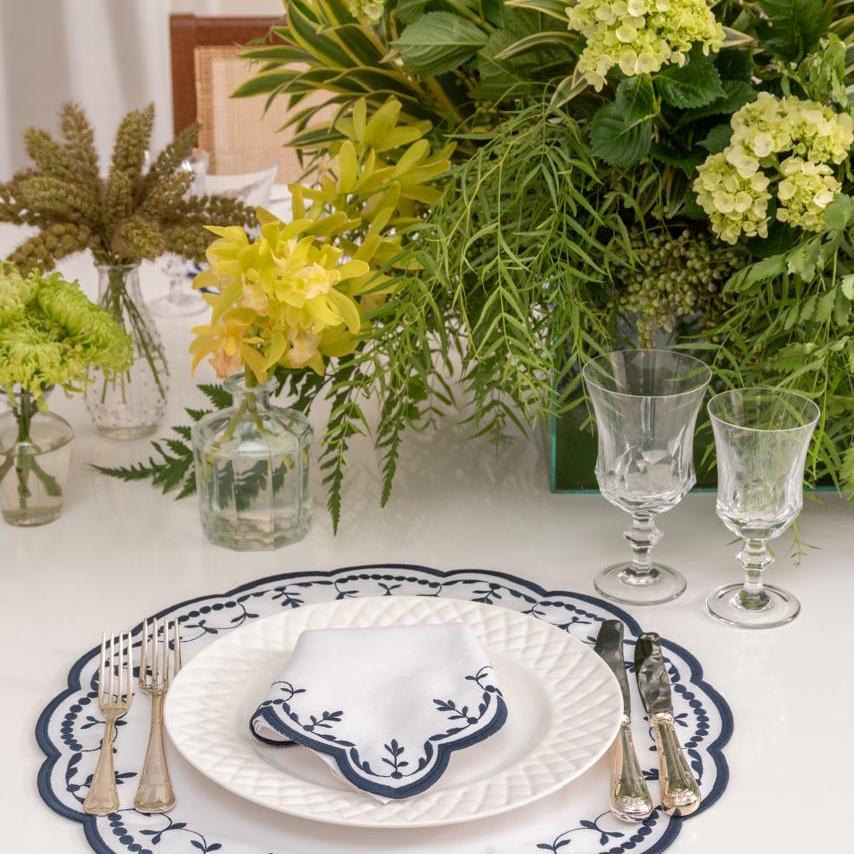 Firenze Navy Linen Napkin & Placemat Set of 4