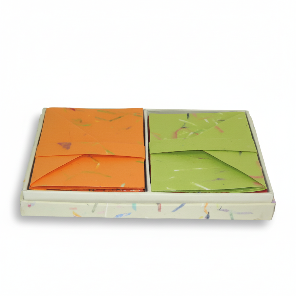 Boxed Notecards with Envelopes | Recycled Cotton Paper | DIFFERENT STROKES (Set of 16)