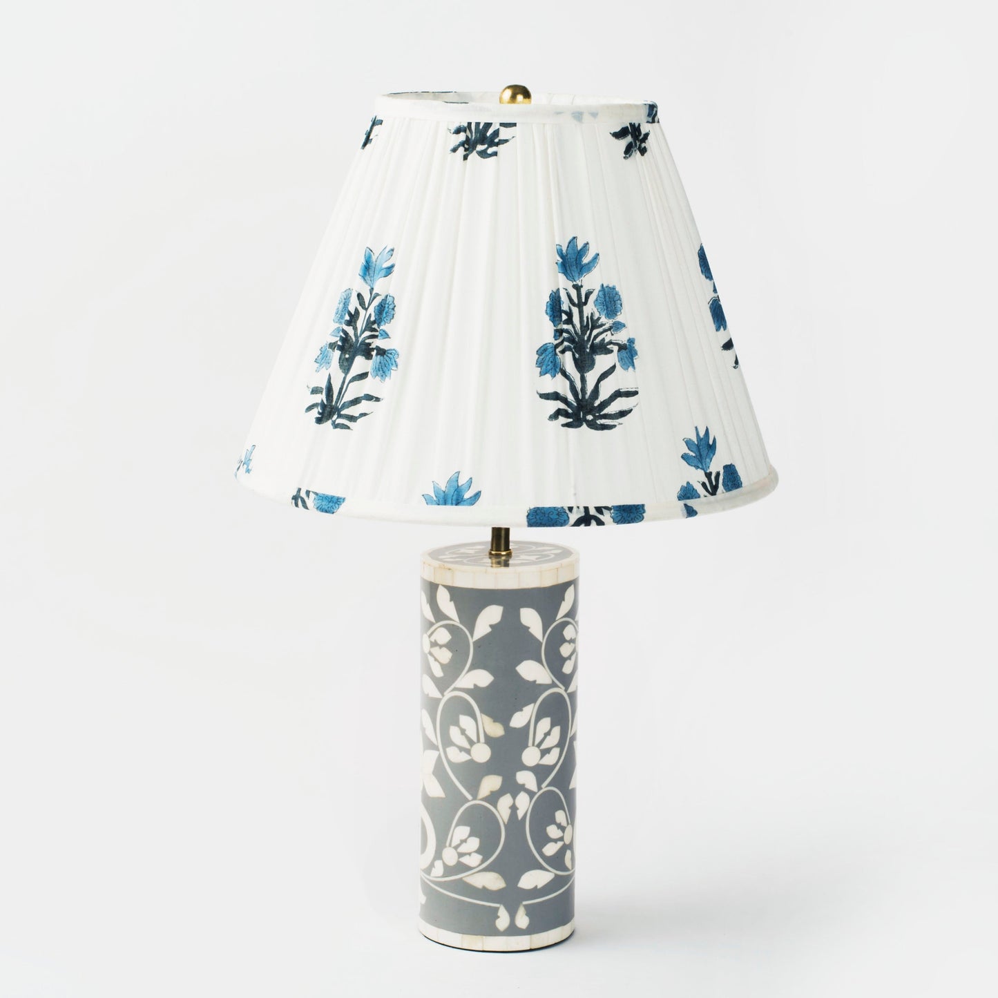 Floral Vines Bone Inlay Table Lamp Base