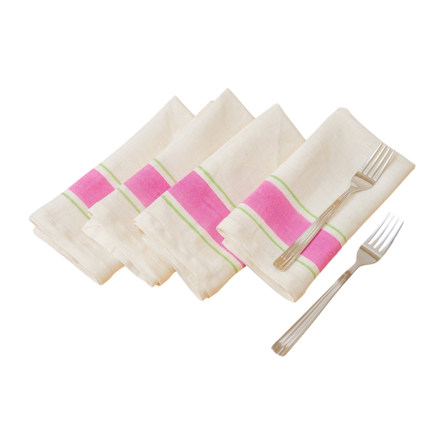 Taal Linen Napkins - Pink (Set of 2)