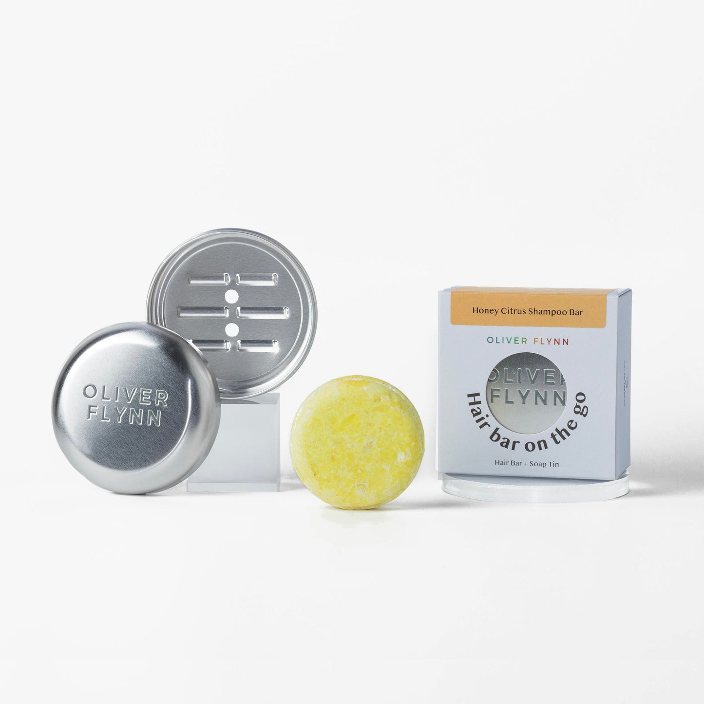 Honey Citrus Shampoo Bar and Conditioner Bar Travel Bundle