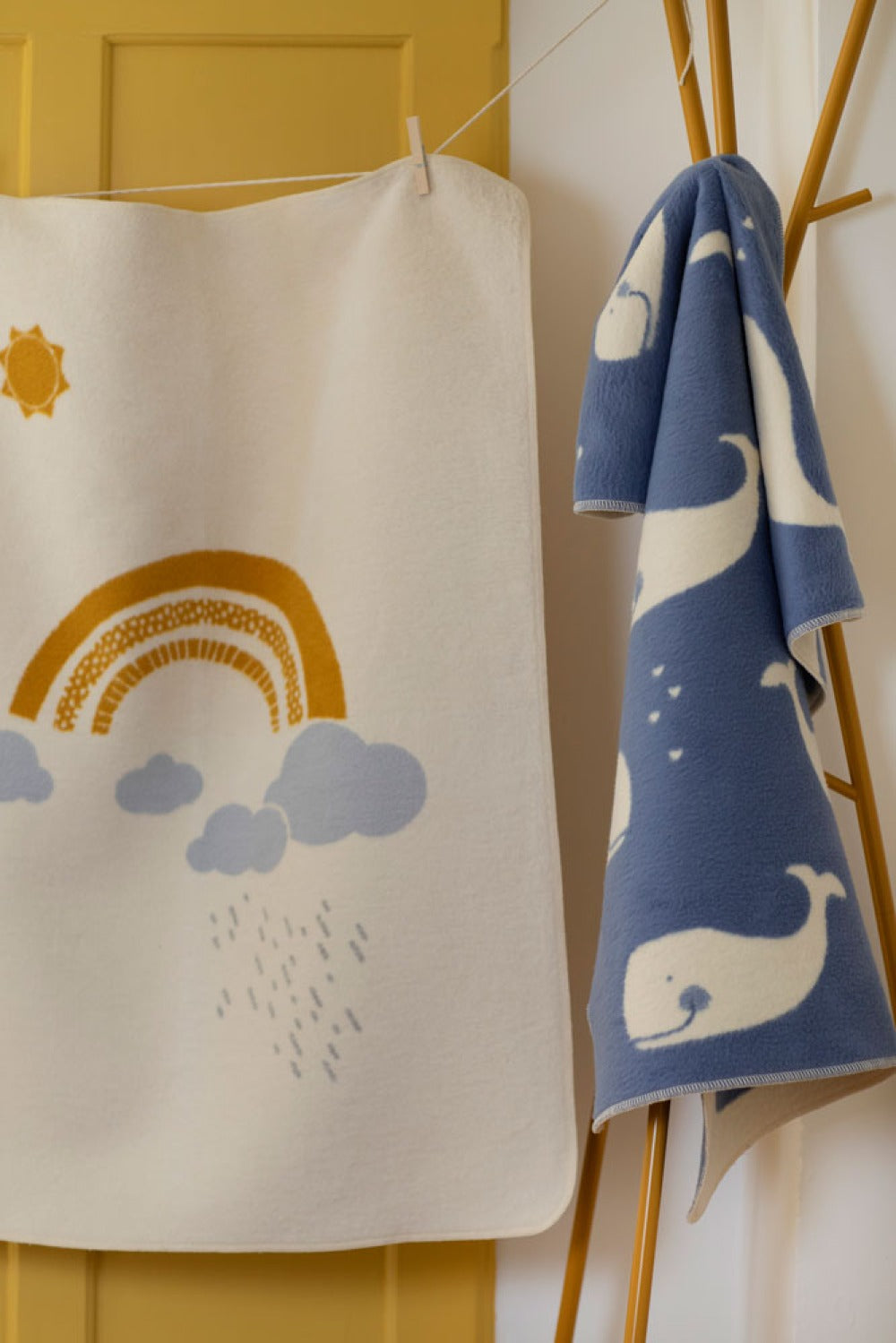 MAJA Baby Blanket Organic "Whales Allover"