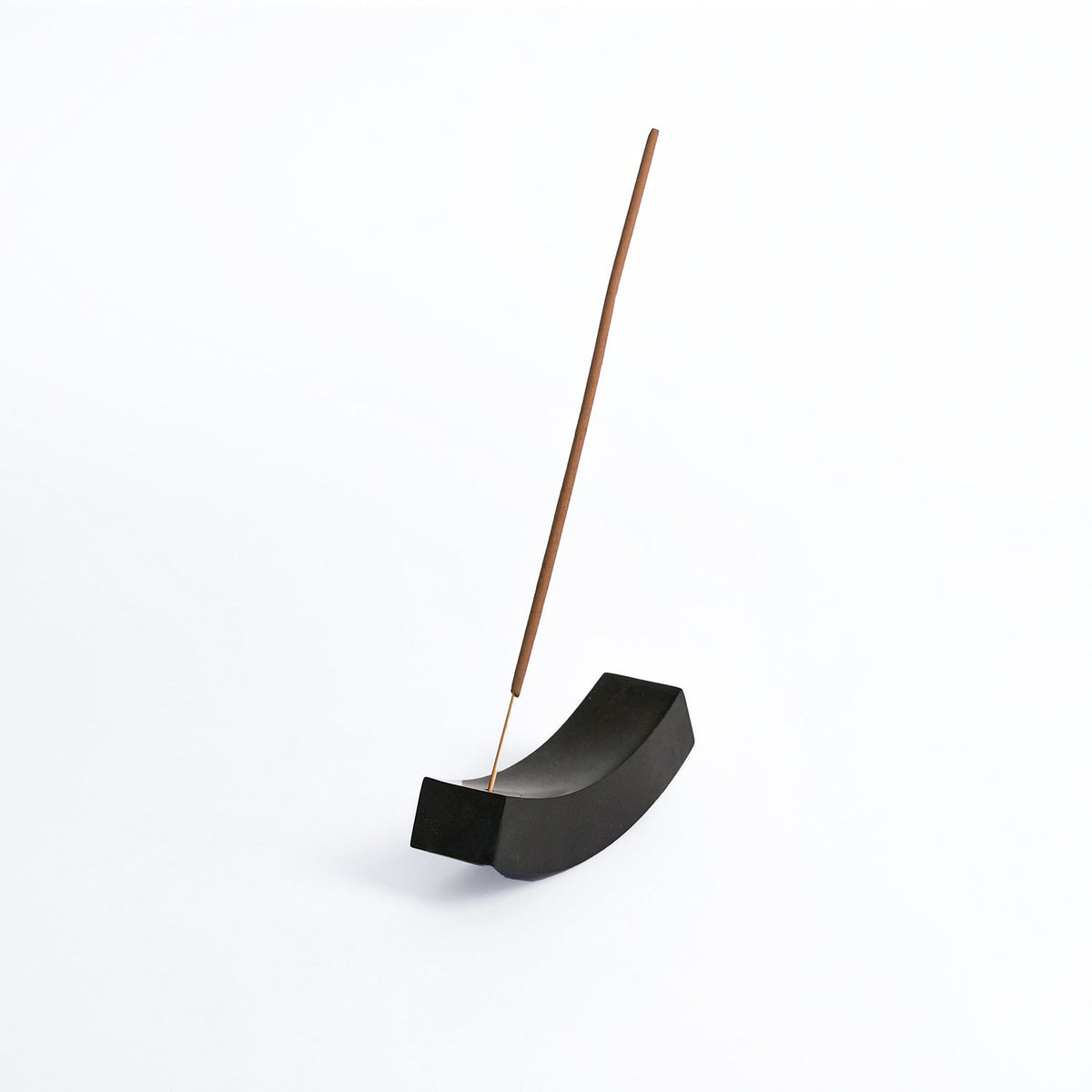 Smile Gemstone Incense Holder - Black Onyx