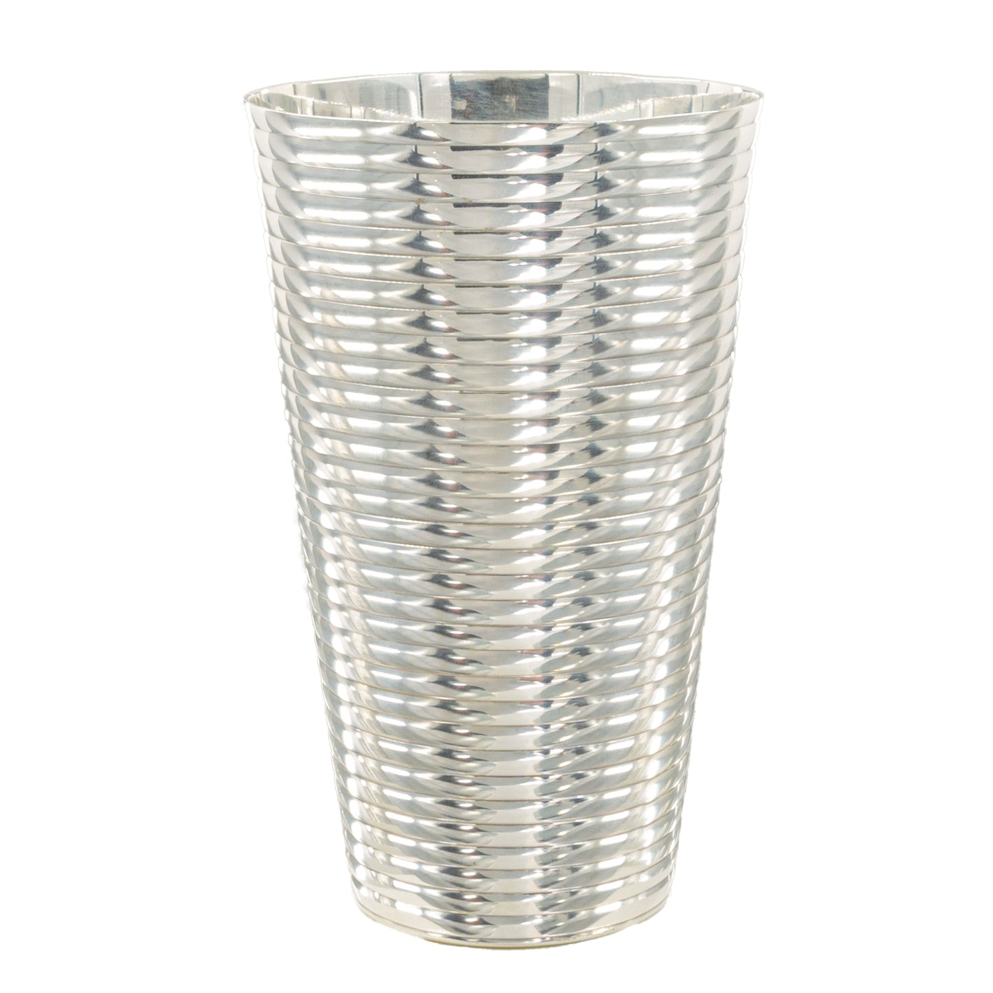 Fluted Silver Tumbler