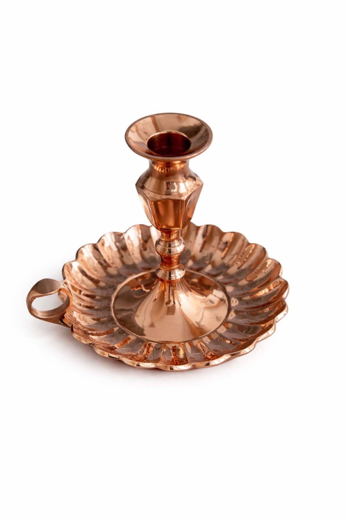 CMK Vintage French Inspired Candlestand with Fluted Drip Plate